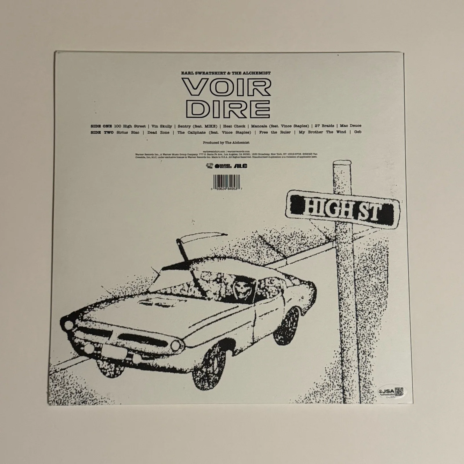 EARL SWEATSHIRT THE ALCHEMIST SIGNED VOIR DIRE VINYL RECORD WITH JSA COA, изображение 2