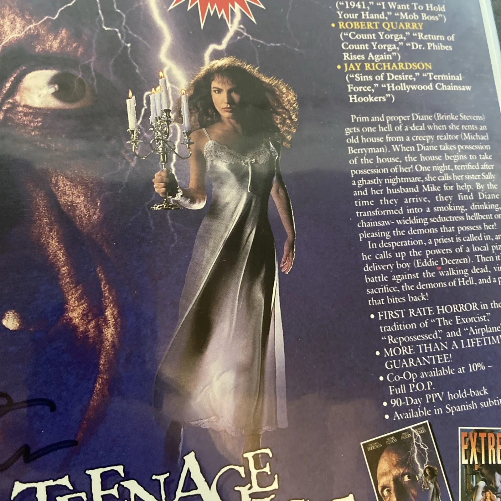 Brinke Stevens Hand Signed 8 x 10 Photo Autograph Scream Queen Teenage Exorcist, изображение 2