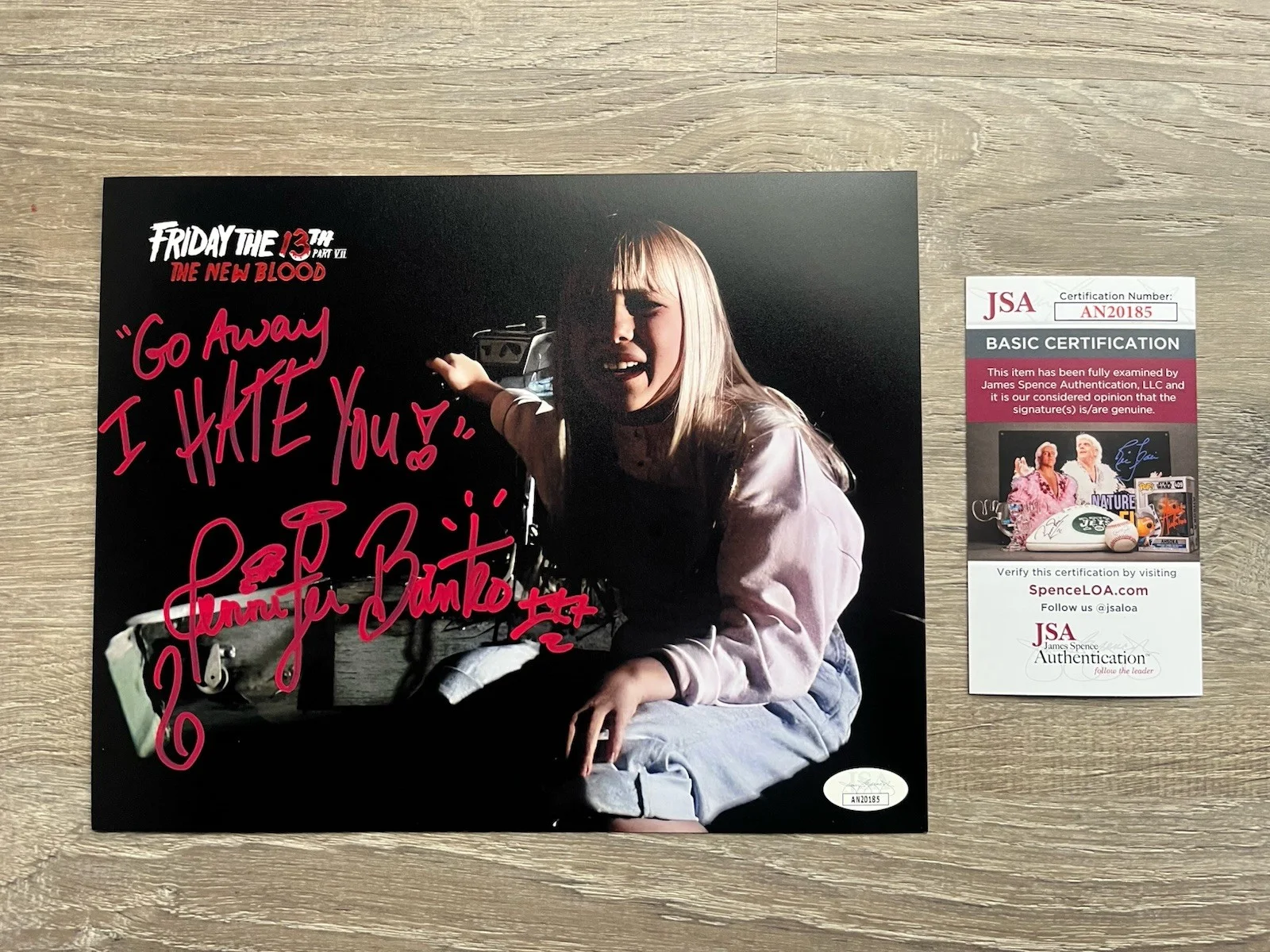 Jennifer Banko — Jennifer Banko Signed Friday The 13th New Blood 8x10 Photo JSA COA W/Quote
