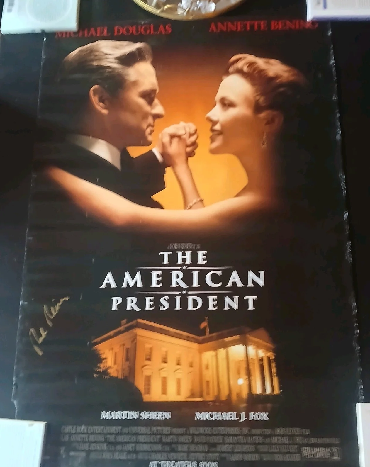 Rob Reiner — Rob Reiner SIGNED The American President Post er Damage 27x40