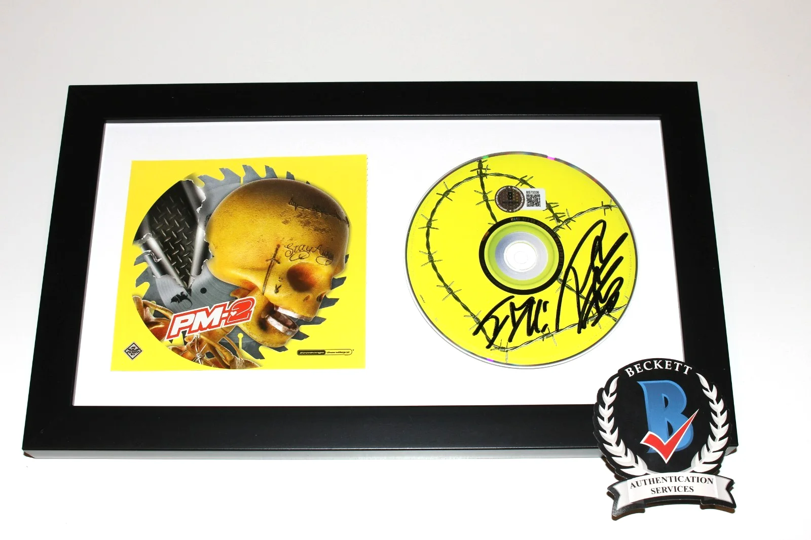 POST MALONE SIGNED FRAMED BEERBONGS & BENTLEYS CD COVER DISC ALBUM BECKETT COA, изображение 2