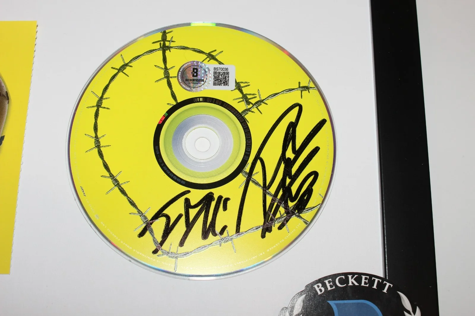 POST MALONE SIGNED FRAMED BEERBONGS & BENTLEYS CD COVER DISC ALBUM BECKETT COA, изображение 3