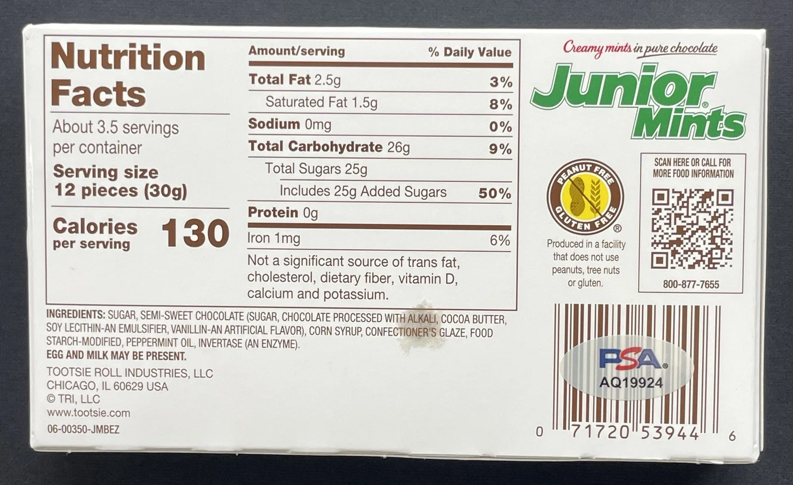 Jerry Seinfeld — Jerry Seinfeld Signed Autographed Full Junior Mints Box Psa/Dna Coa, image 2