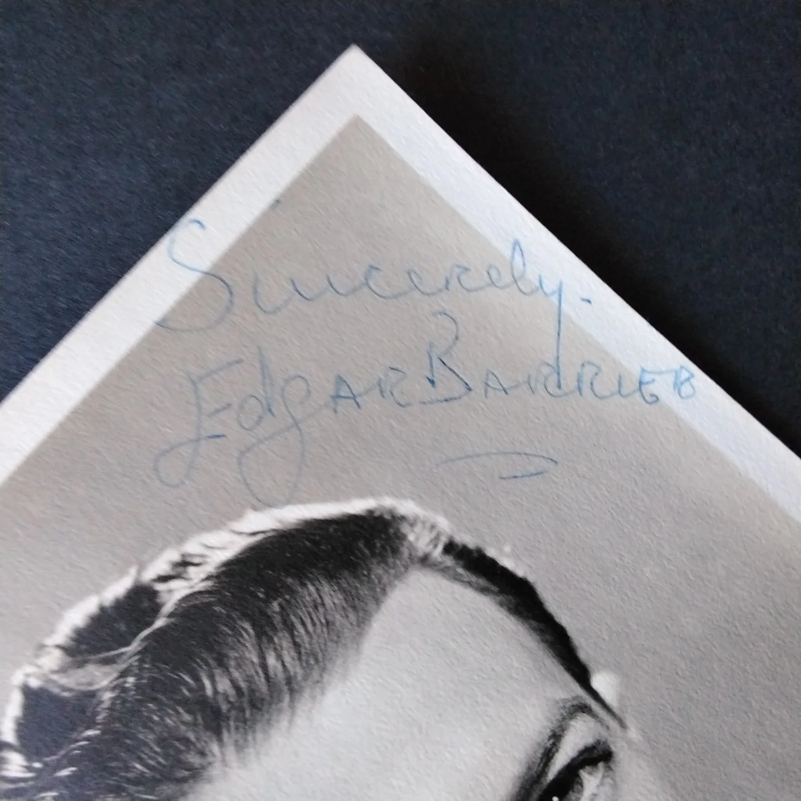 Edgar Barrier SIGNED DW Photo 40s Movie TV Actor Cobra Woman Phantom of Opera, изображение 4