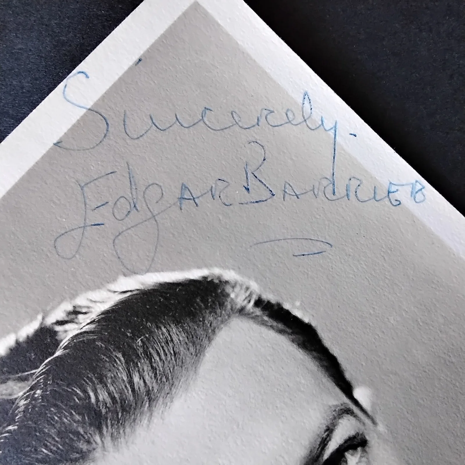 Edgar Barrier SIGNED DW Photo 40s Movie TV Actor Cobra Woman Phantom of Opera, изображение 5