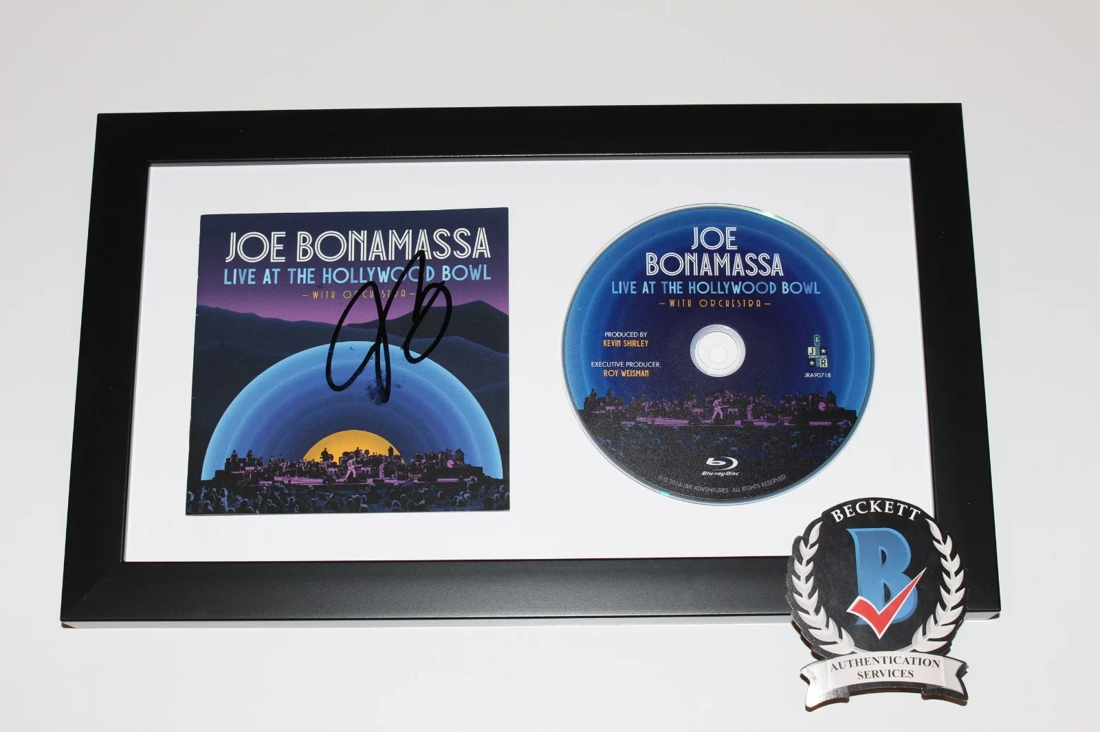 JOE BONAMASSA SIGNED FRAMED LIVE AT HOLLYWOOD BOWL CD COVER ALBUM BECKETT COA, изображение 3