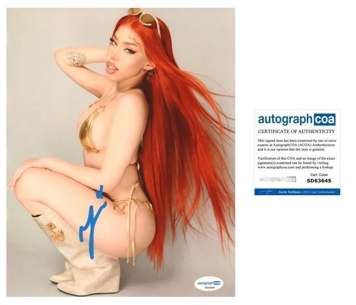 YERI MUA SIGNED 8X10 PHOTO MEXICAN INFLUENCER MUSIC - EXACT VIDEO PROOF + ACOA, изображение 2