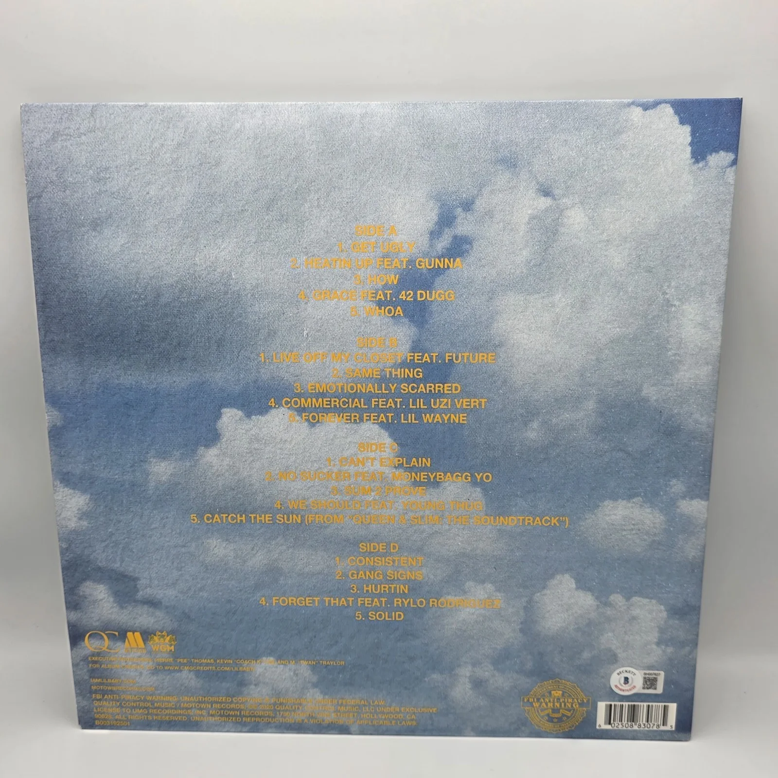 Lil Baby Rapper Signed My Turn Vinyl LP Autograph Sum 2 Prove BAS BECKETT, image 3