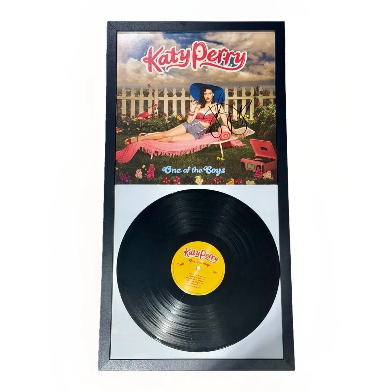 KATY PERRY SIGNED & FRAMED ONE OF THE BOYS VINYL BECKETT COA + EXACT VIDEO PROOF, изображение 2