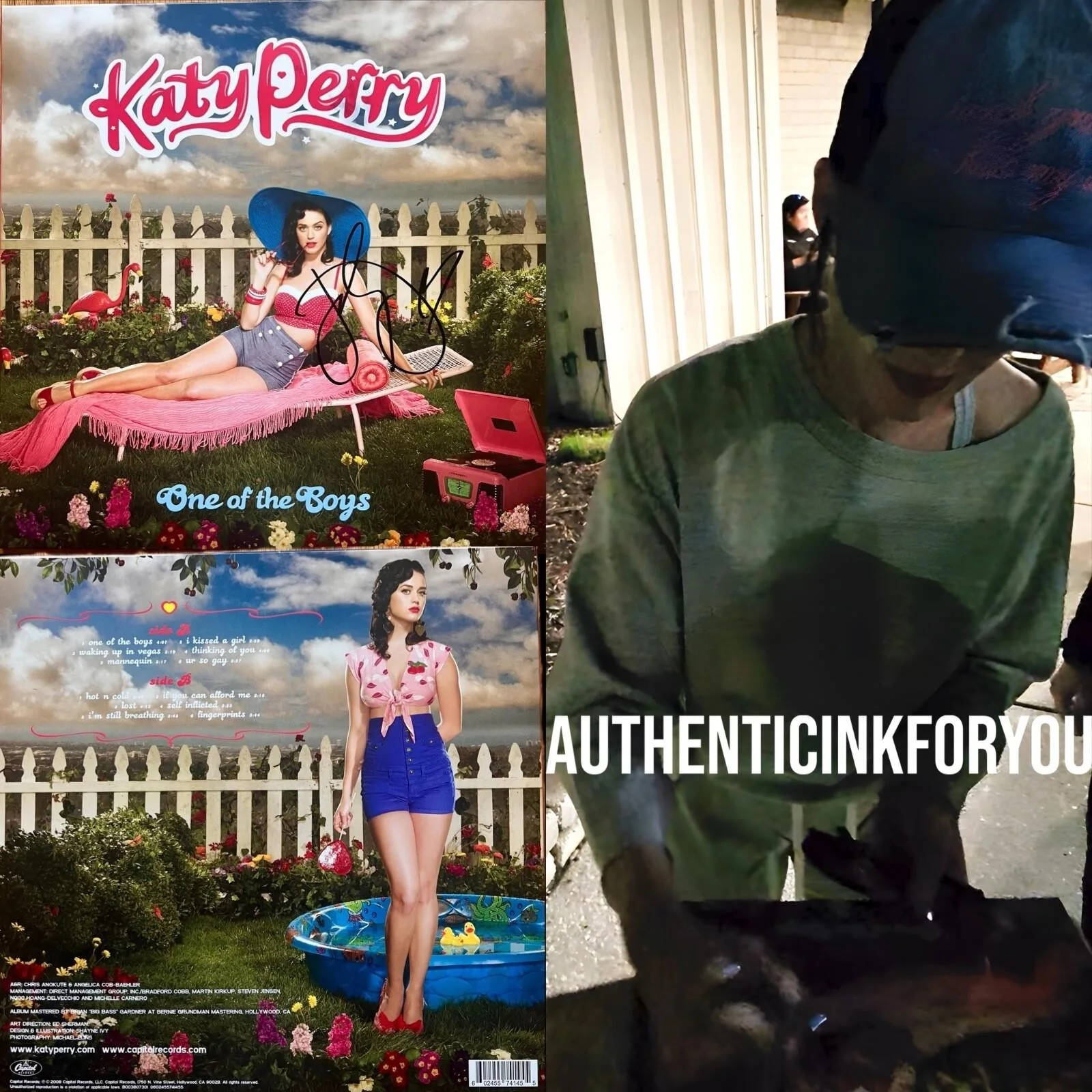 KATY PERRY SIGNED & FRAMED ONE OF THE BOYS VINYL BECKETT COA + EXACT VIDEO PROOF, изображение 5