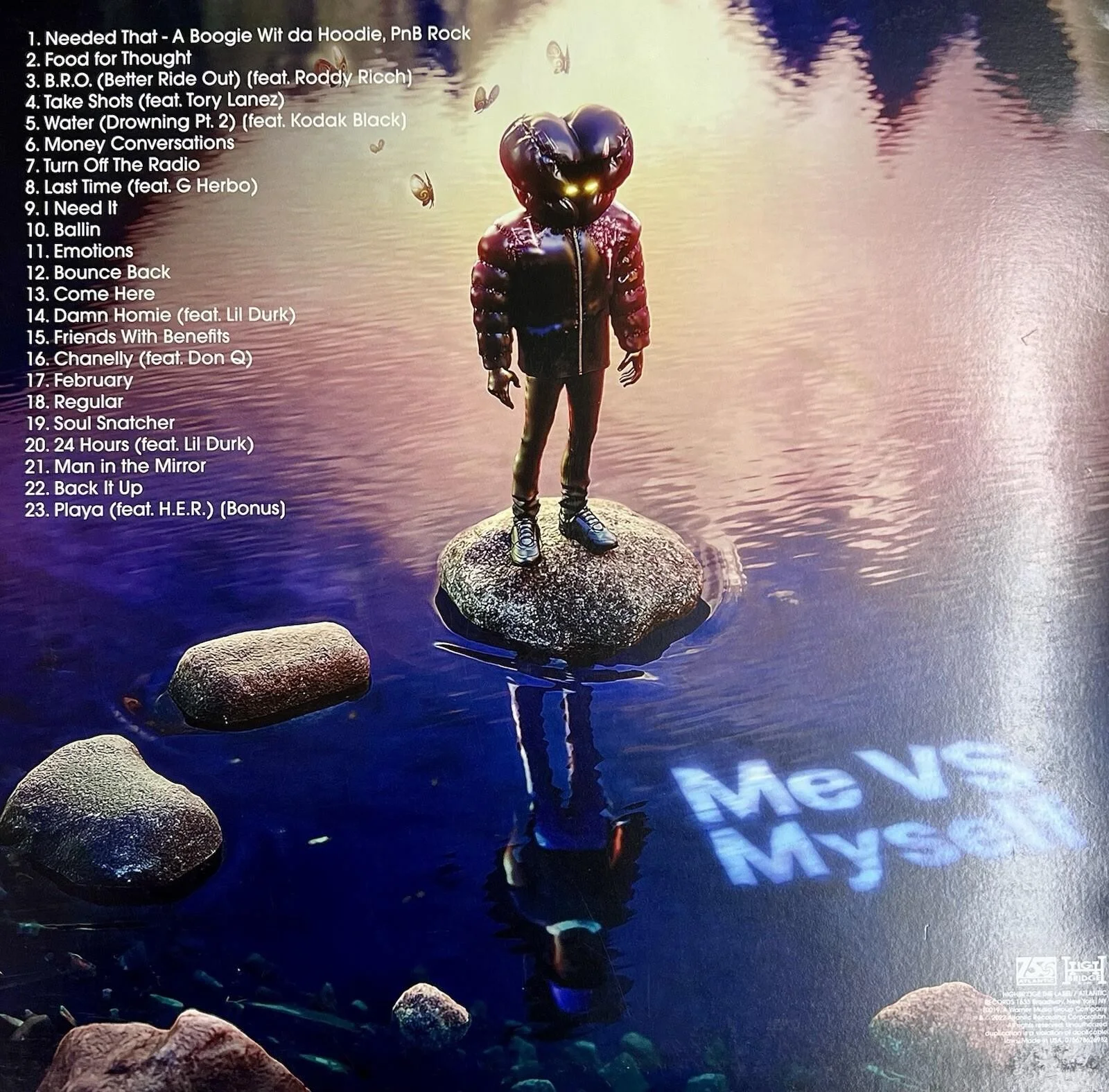 A BOOGIE WIT DA HOODIE SIGNED “ME VS MYSELF” VINYL ARTIST AUTO - PSA/DNA COA, изображение 4