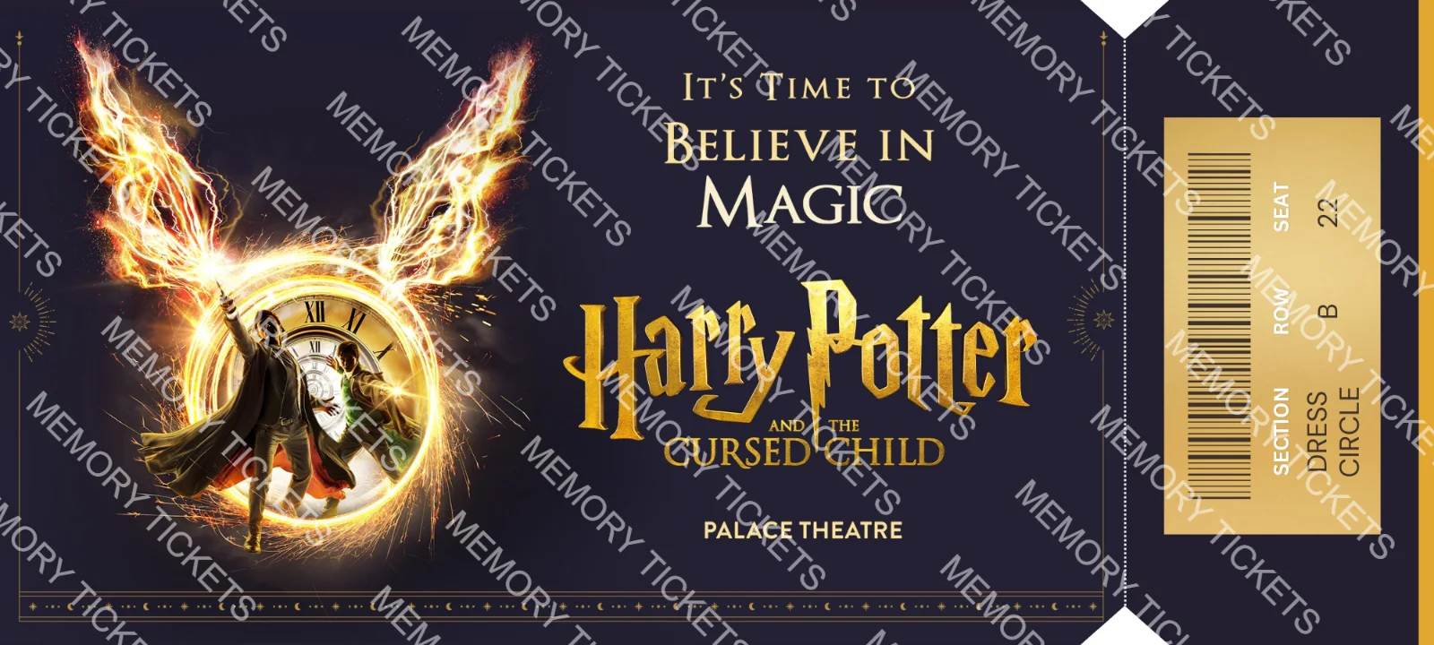 Harry Potter Cursed Child | Palace Theatre Mock Ticket Personalised Gift, изображение 2
