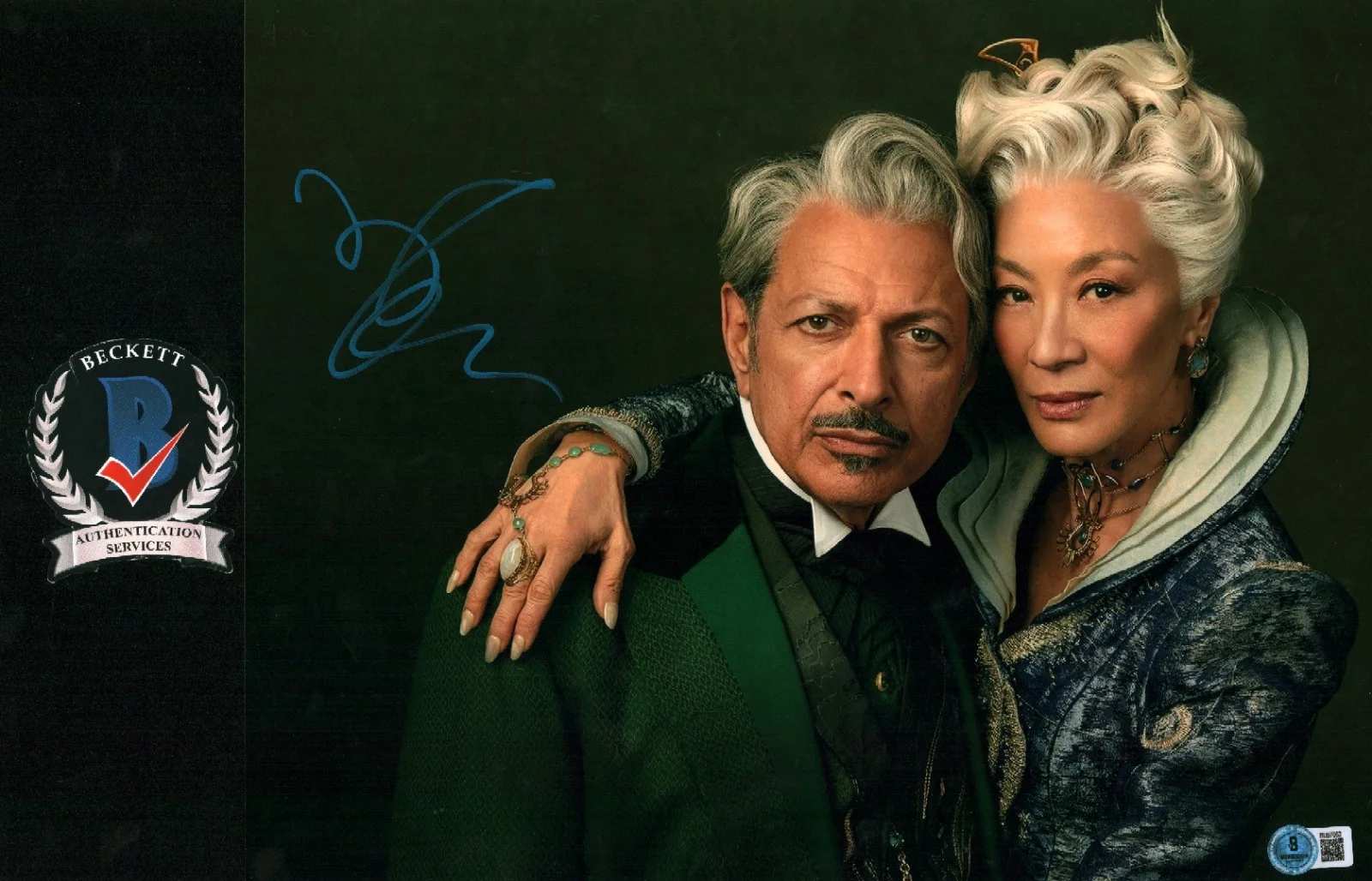 jeff goldblum — JEFF GOLDBLUM SIGNED WICKED THE WIZARD 11X14 PHOTO OZ BECKETT BAS COA