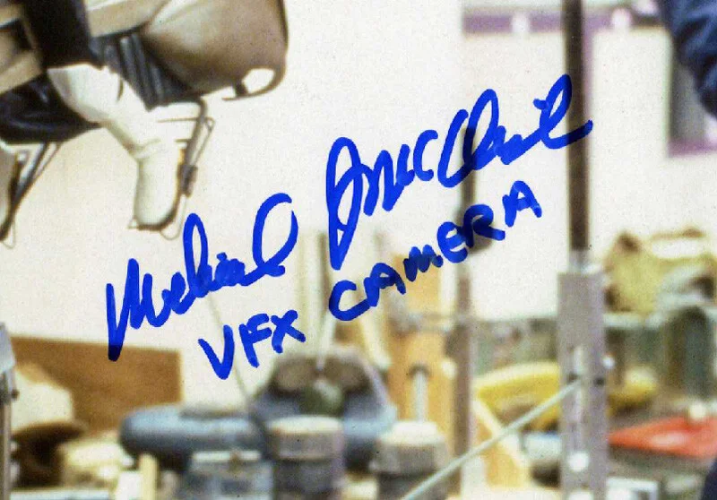 MICHAEL MCALISTER SIGNED 11x14 PHOTO ILM VFX CAMERAMAN STAR WARS BECKETT BAS, image 2