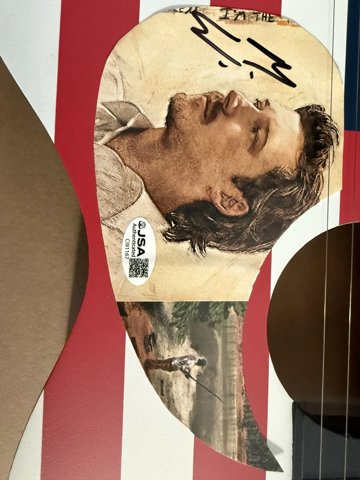 Morgan Wallen Custom Signed Guitar, image 2