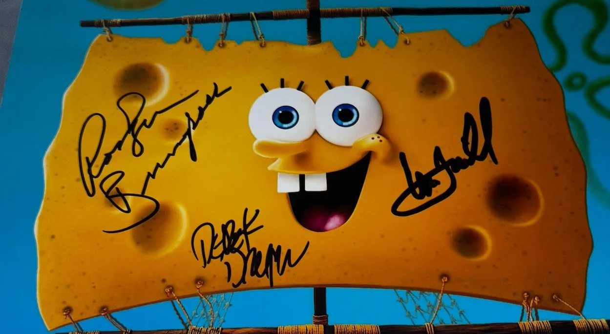 Mark Hamill, Rodger Bumpass, Derek Drymon Signed 12x18 Photo The SpongeBob Movie, изображение 2