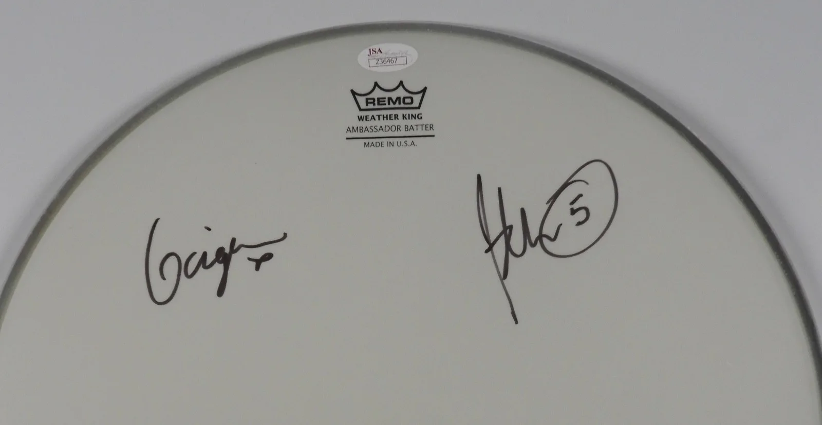Marilyn Manson JSA ACOA Fully Signed Autograph Drum head John 5, image 2