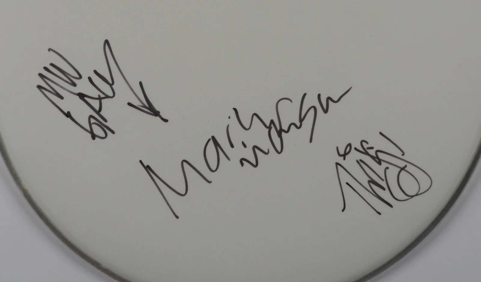 Marilyn Manson JSA ACOA Fully Signed Autograph Drum head John 5, image 3