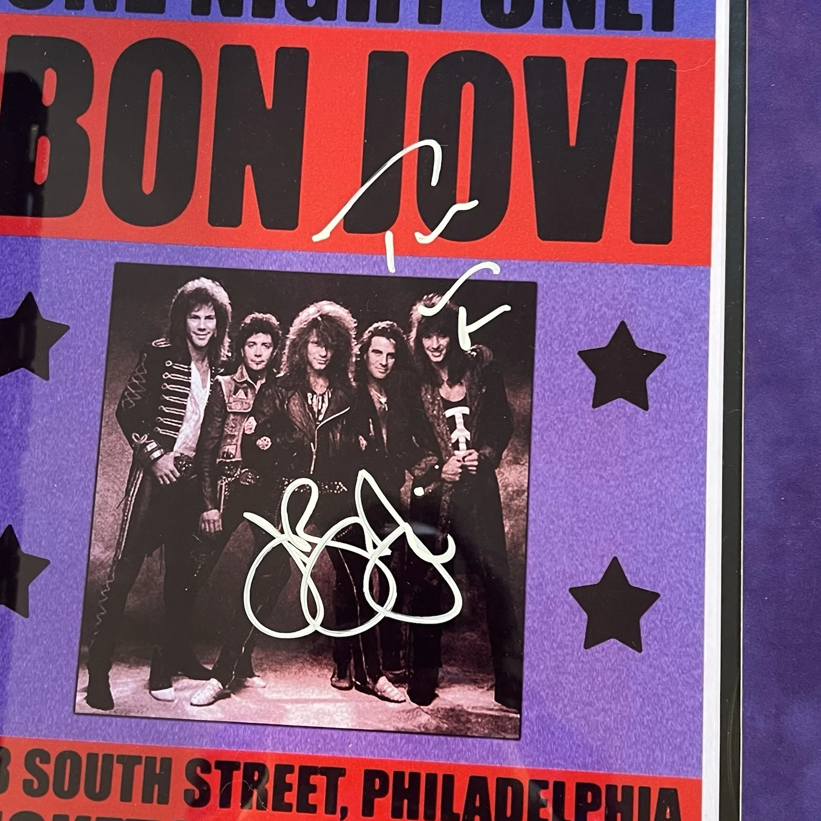 Jon Bon Jovi Signed Photo Tico Torres Autograph Framed Poster 17x23 Photo w/COA, изображение 2