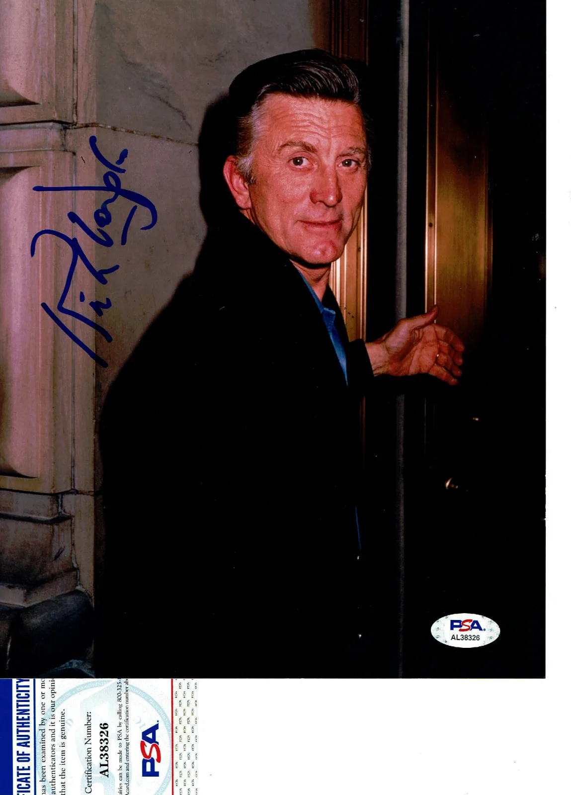 Kirk Douglas — Kirk Douglas autographed 8x10 color photo PSA DNA Certified