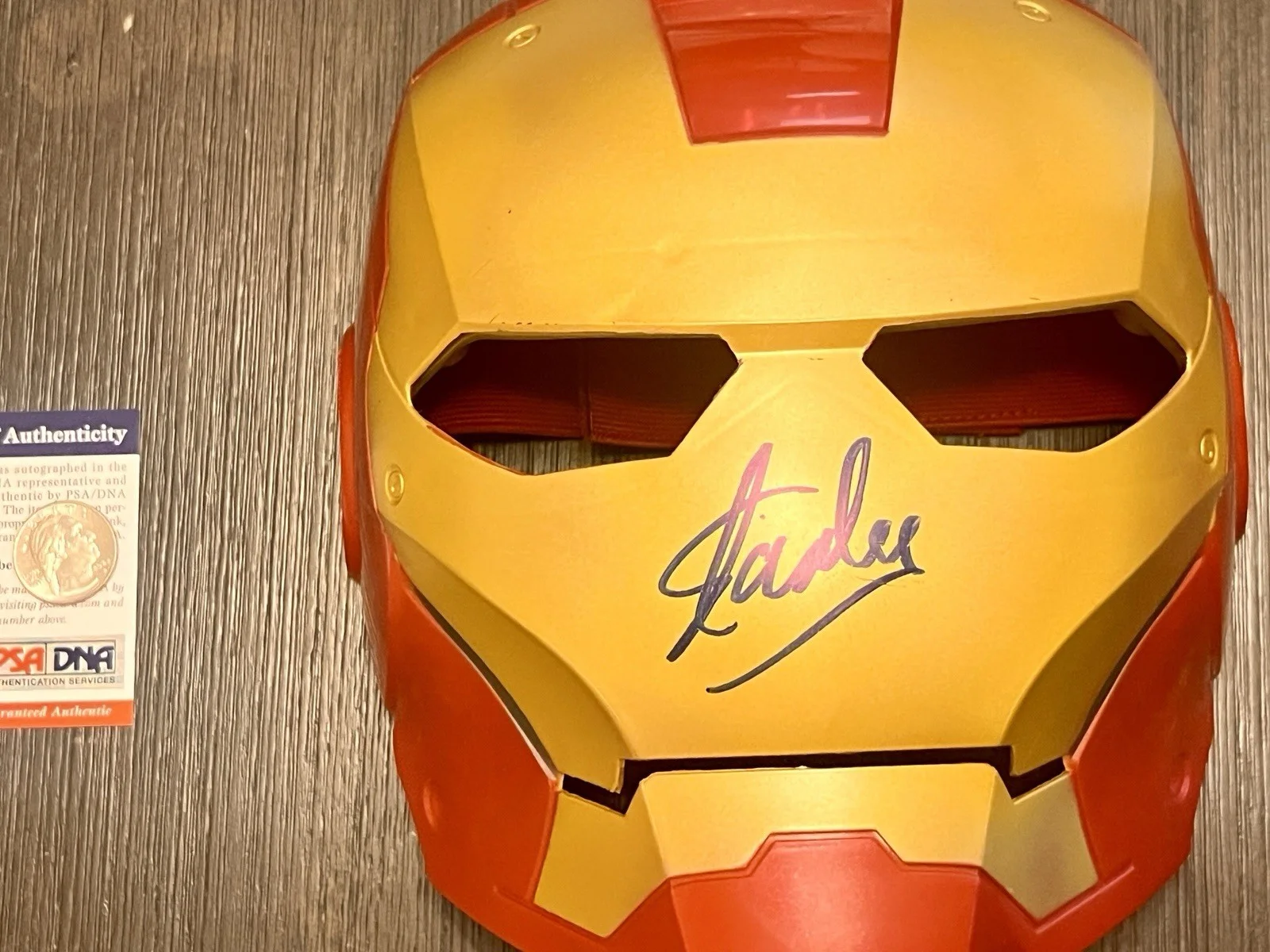 Autographed Iron Man Mask – Signed by Stan Lee, image 2