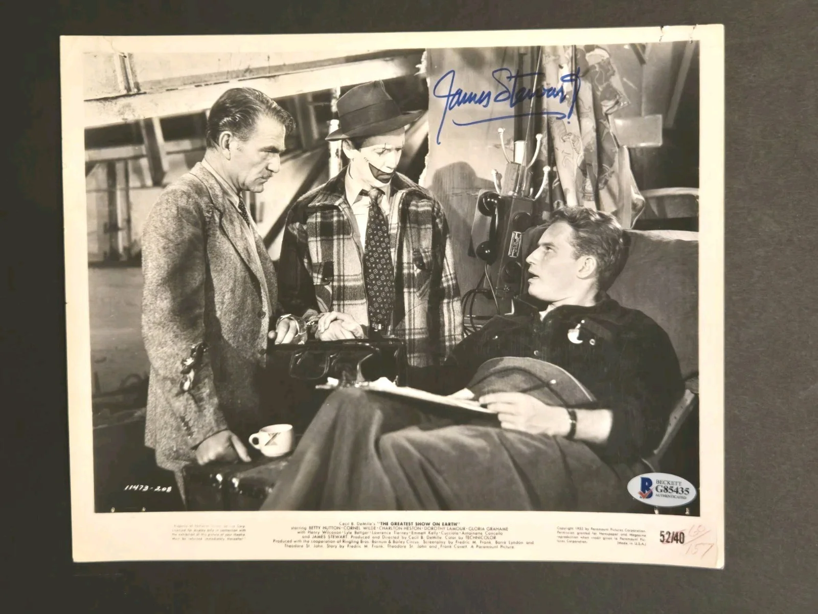 James Stewart — JAMES "JIMMY" STEWART Autographed Signed 10"x8" Movie Photo "Greatest Show"