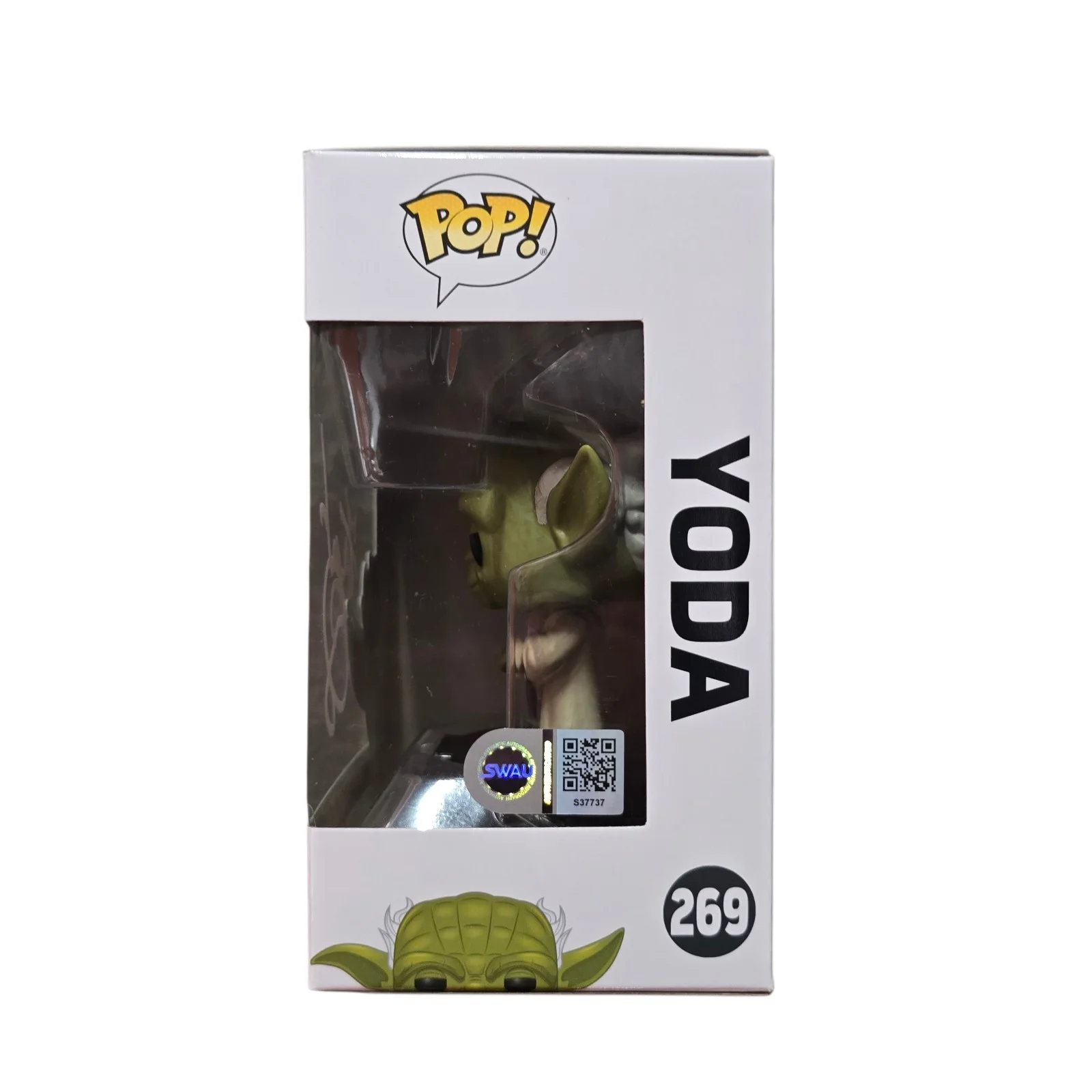 Frank Oz — Frank Oz Signed Yoda Funko 269 Star Wars SWAU AUTHENTICATED RARE GRAIL, image 2