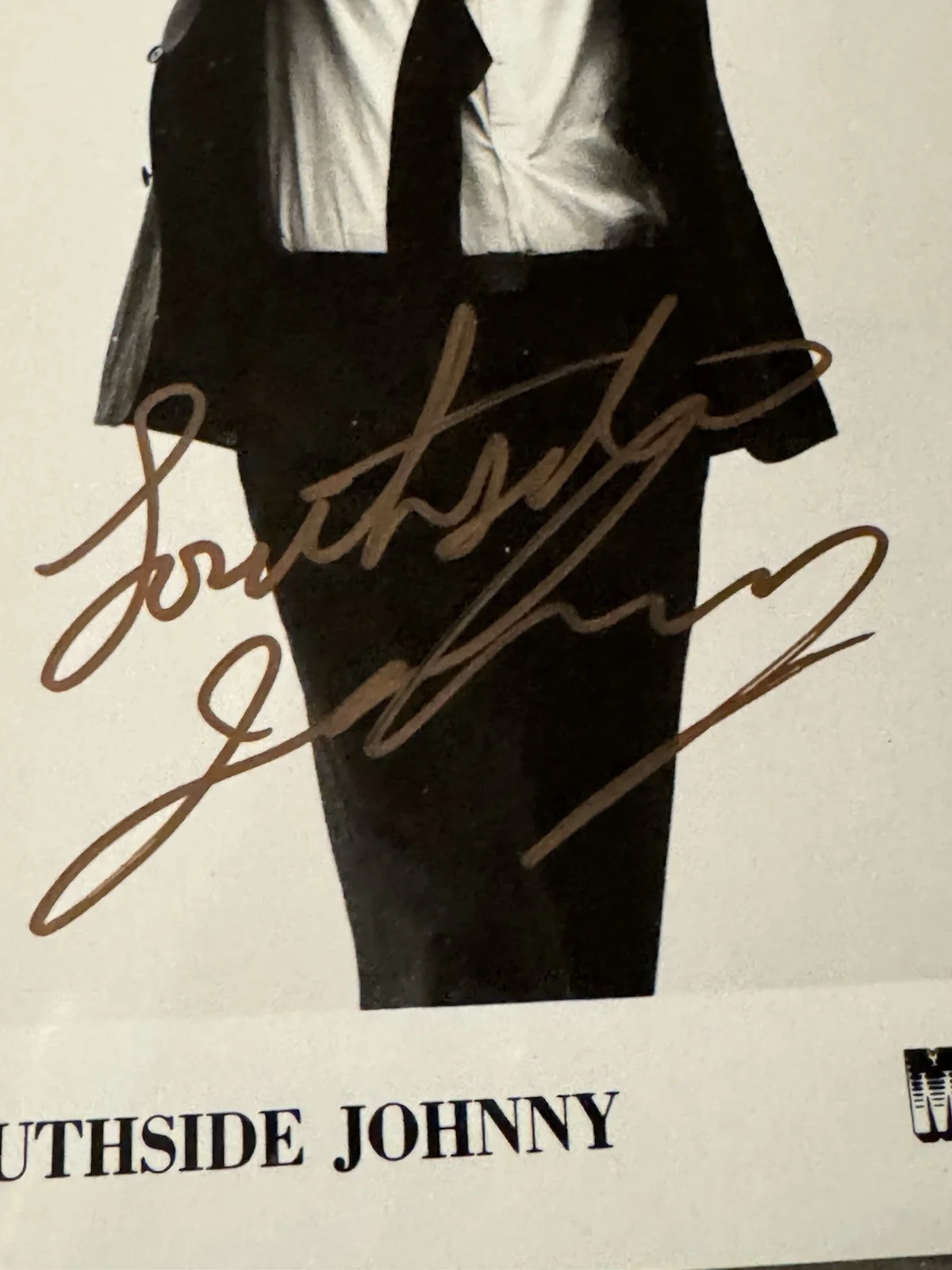 Southside Johnny signed 5x7 photo with COA Asbury Dukes Singer songwriter, изображение 2
