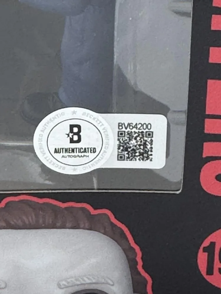 DICK WARLOCK — DICK WARLOCK SIGNED MICHAEL MYERS SCARE FAIR FUNKO POP 1904 HALLOWEEN II BAS J00, image 3