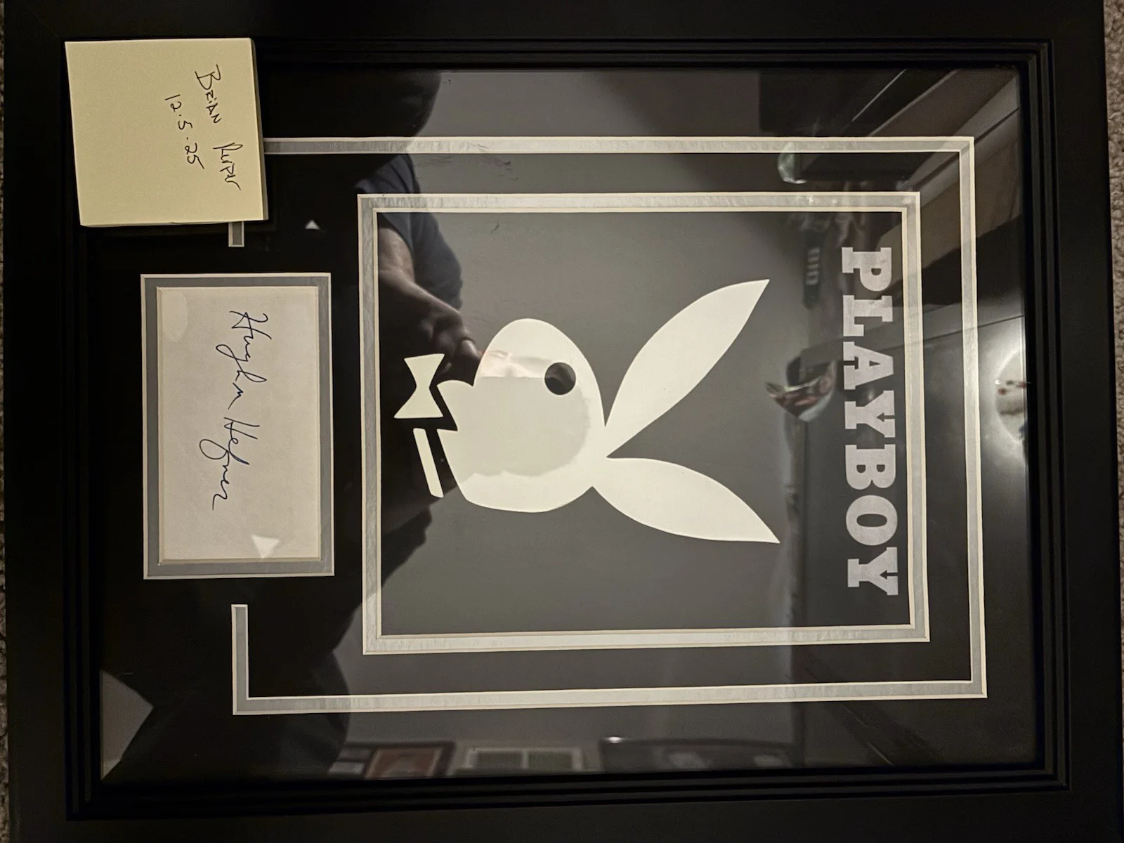 Hugh Hefner Auto Jsa Authenticated Framed And Matted Playboy, изображение 2