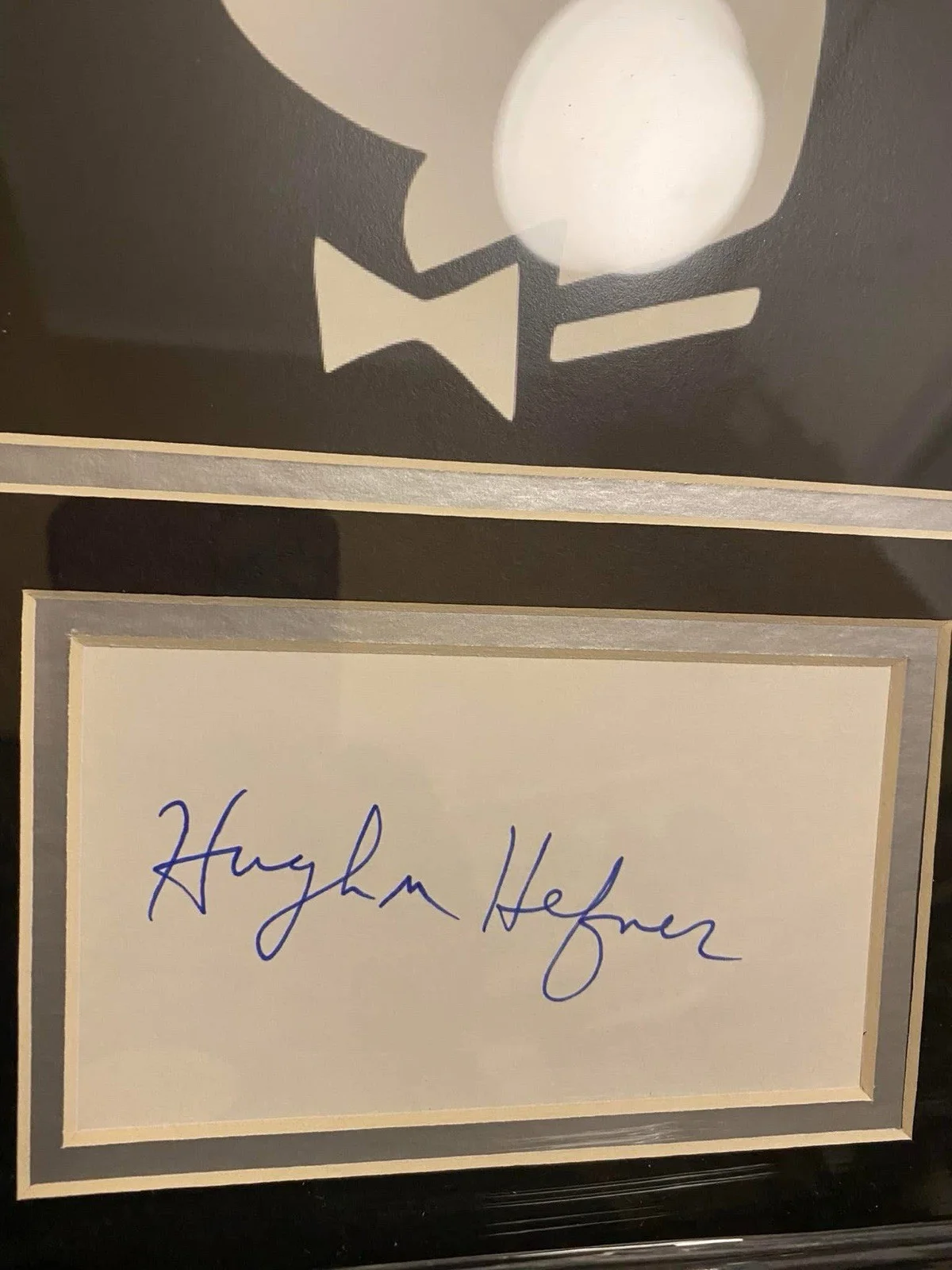 Hugh Hefner Auto Jsa Authenticated Framed And Matted Playboy, изображение 3