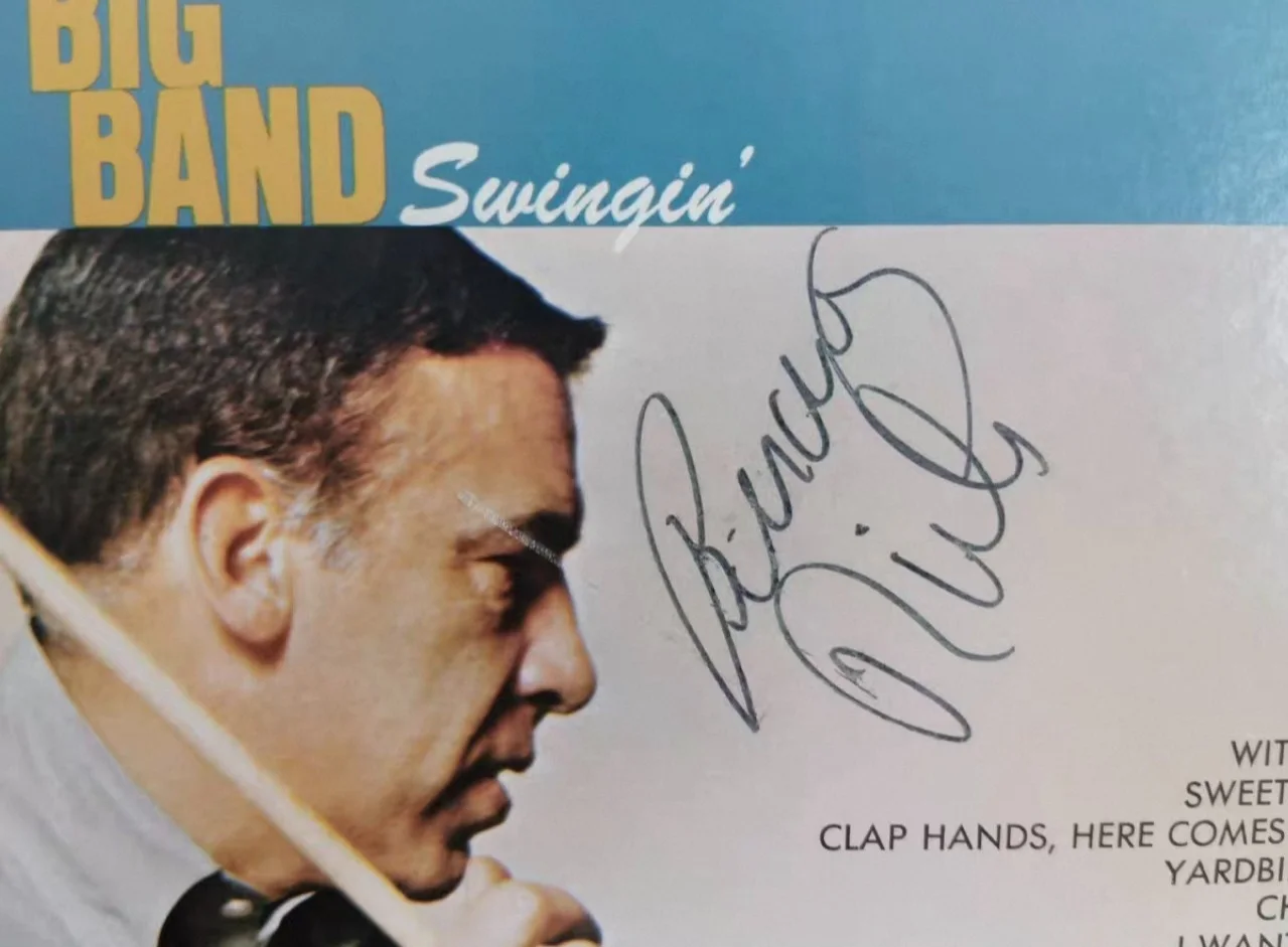 Buddy Rich signed autographed lp original jazz great rare, image 3