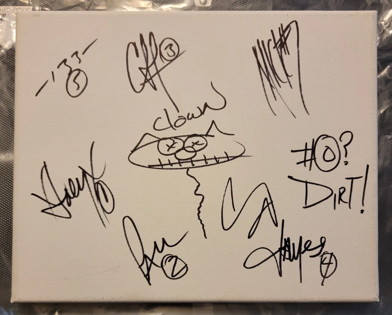 SLIPKNOT BAND Autographed Canvas Signed By 9 - FULL JSA LOA COA. Taylor Crahan, изображение 5