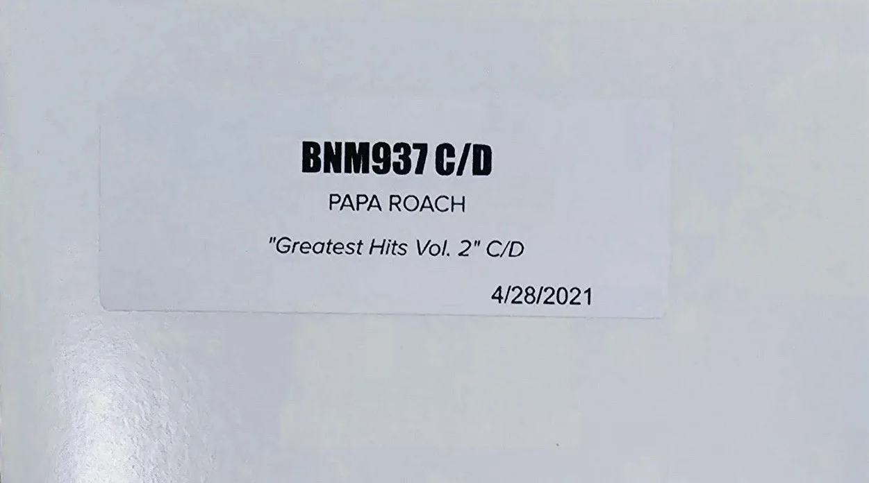 Papa Roach Band Signed Greatest Hits Vol 2 Test Pressing Vinyl Record JSA COA, image 4
