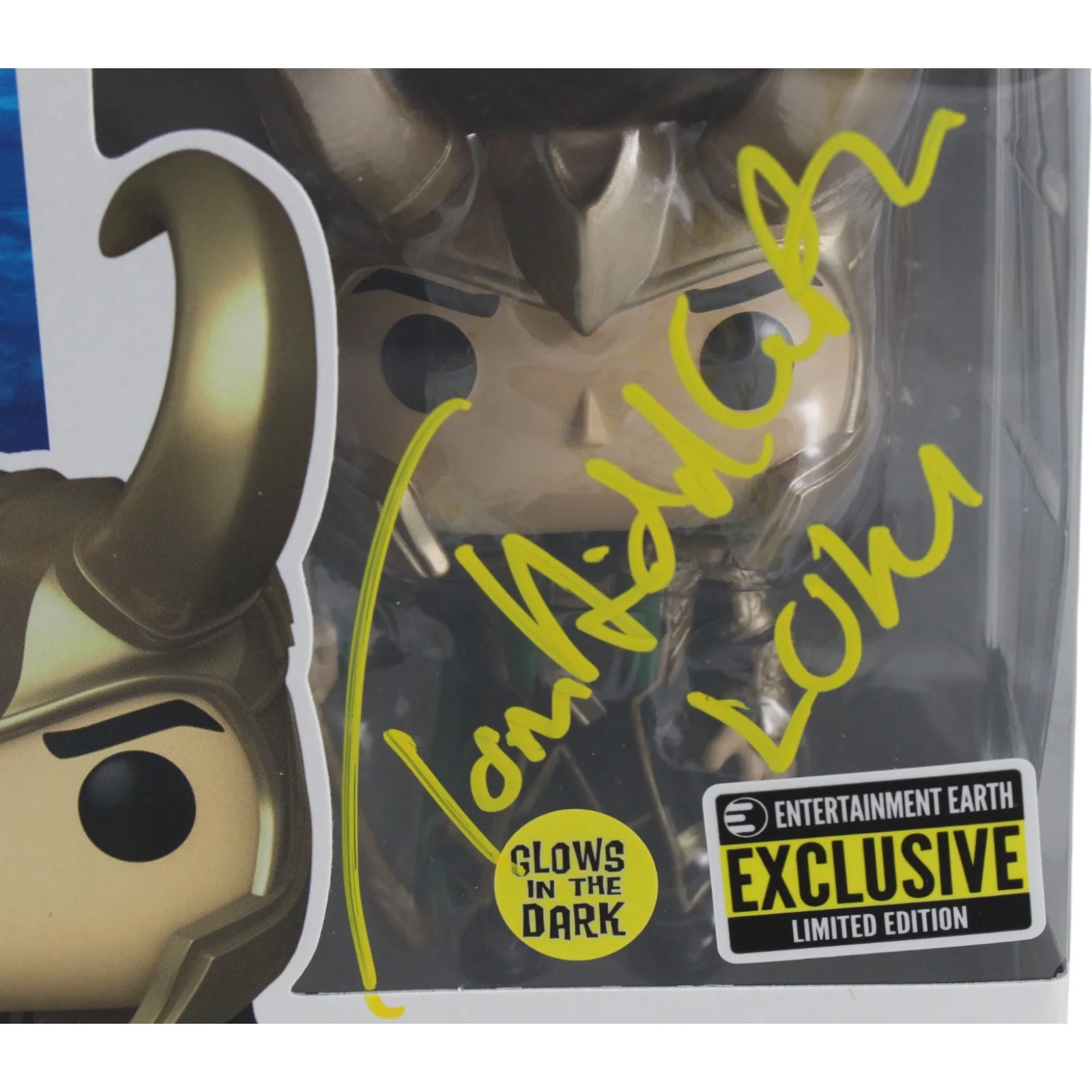 Tom Hiddleston Autographed The Avengers Funko Pop! #985 Loki Beckett 53801, image 2