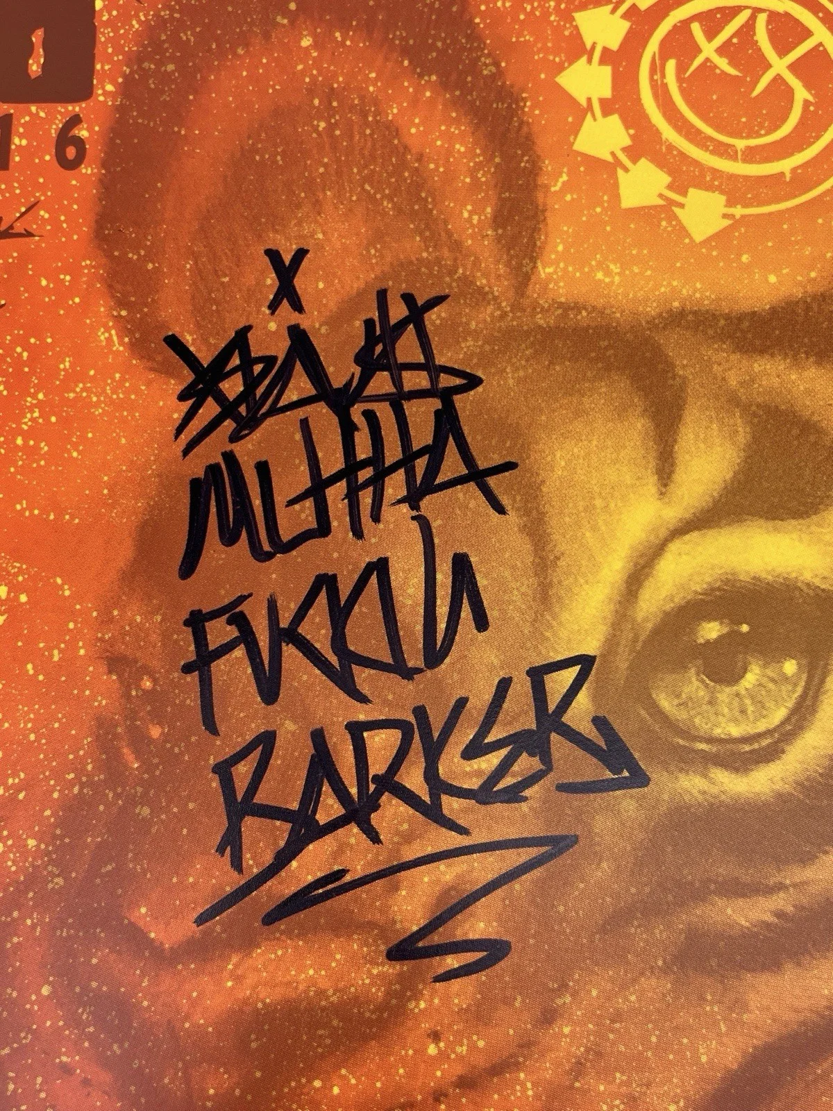 Travis Barker — Travis Barker Signed Blink 182 Concert Poster The Forum 2016 Day To Remember PSA, image 2