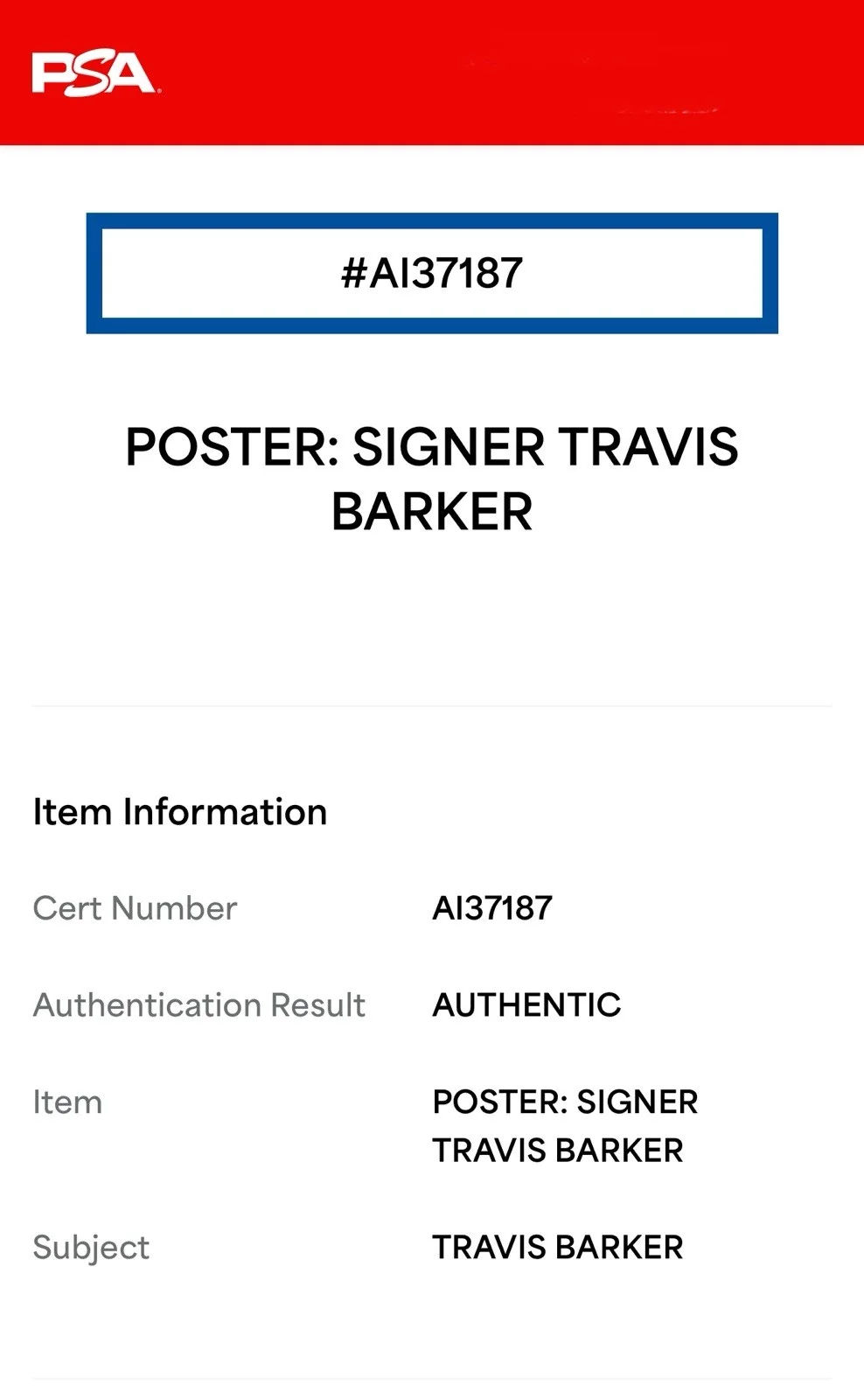 Travis Barker — Travis Barker Signed Blink 182 Concert Poster The Forum 2016 Day To Remember PSA, image 5