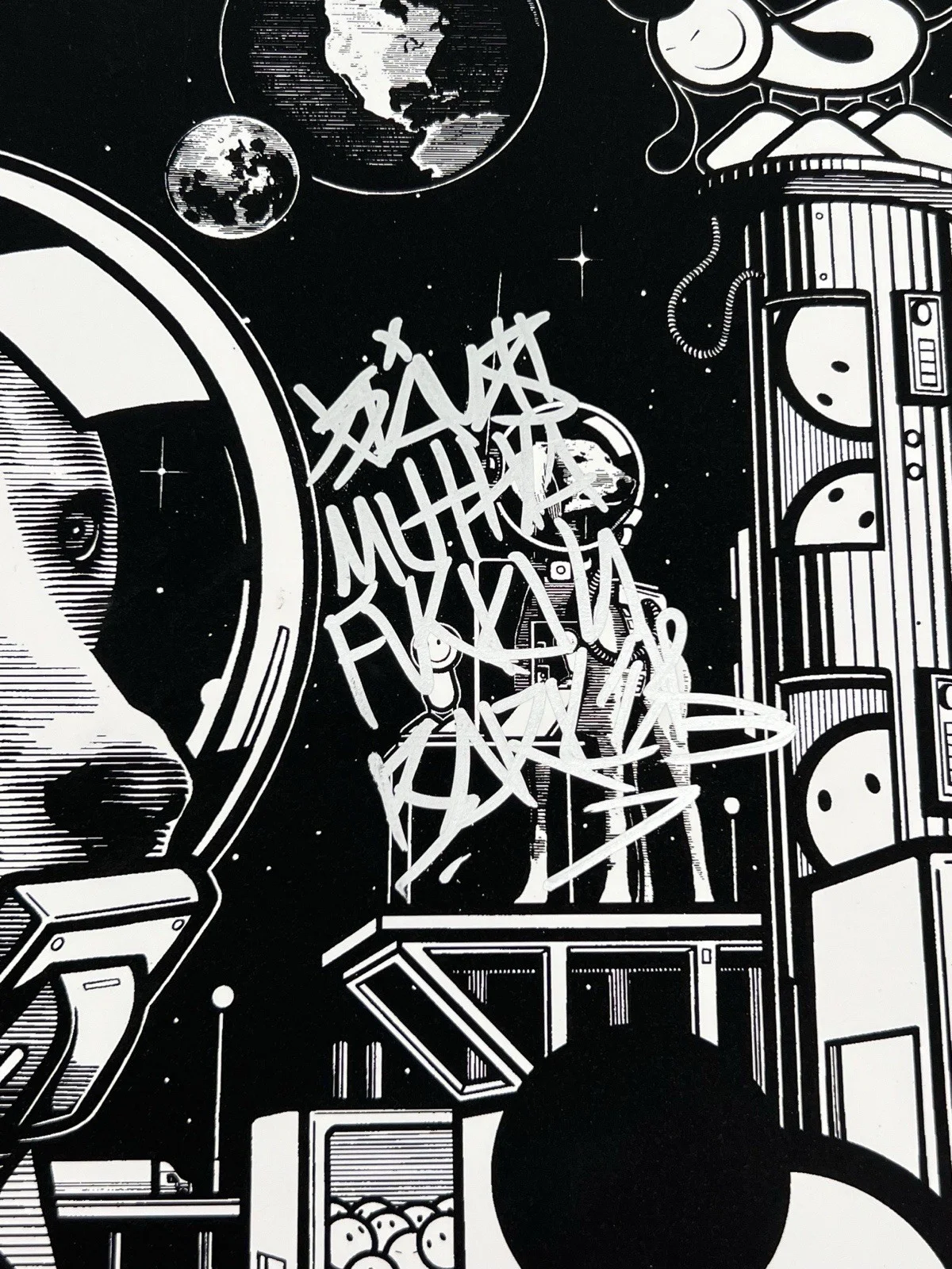 Travis Barker — Travis Barker Signed Blink 182 Concert Poster #125/182 PSA, image 2