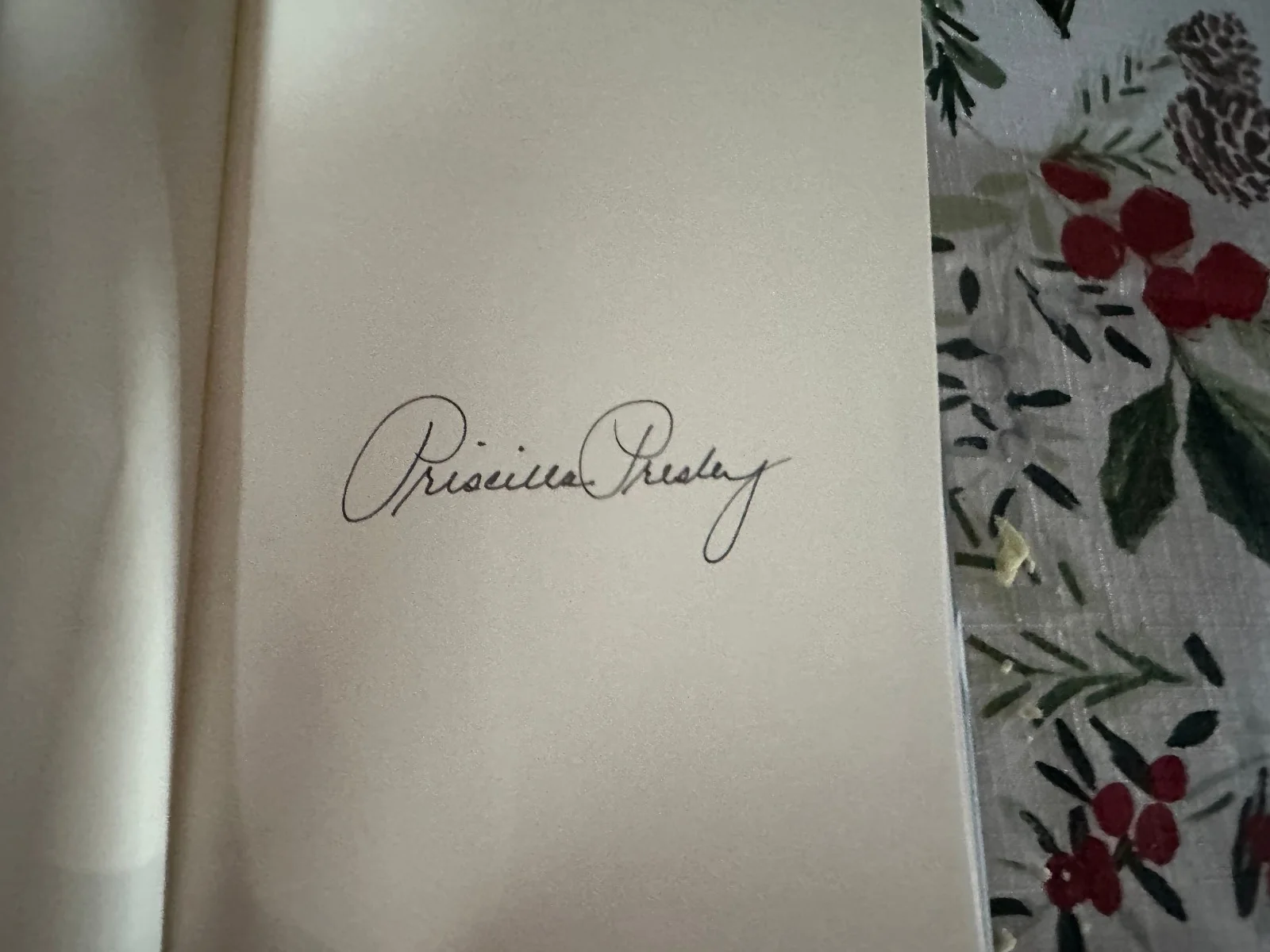Priscilla Presley signed book, image 2