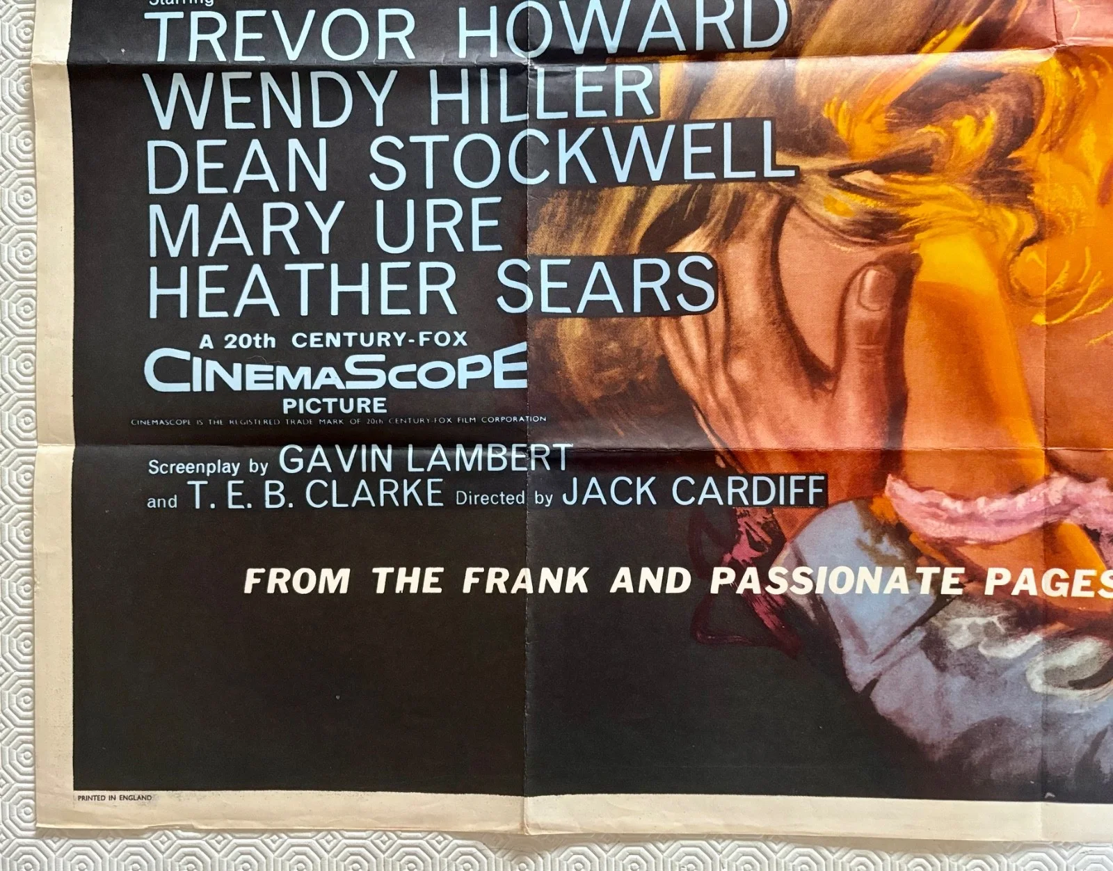 Sons and Lovers Original 1960 Movie Quad Poster Trevor Howard Chantrell Art, изображение 2