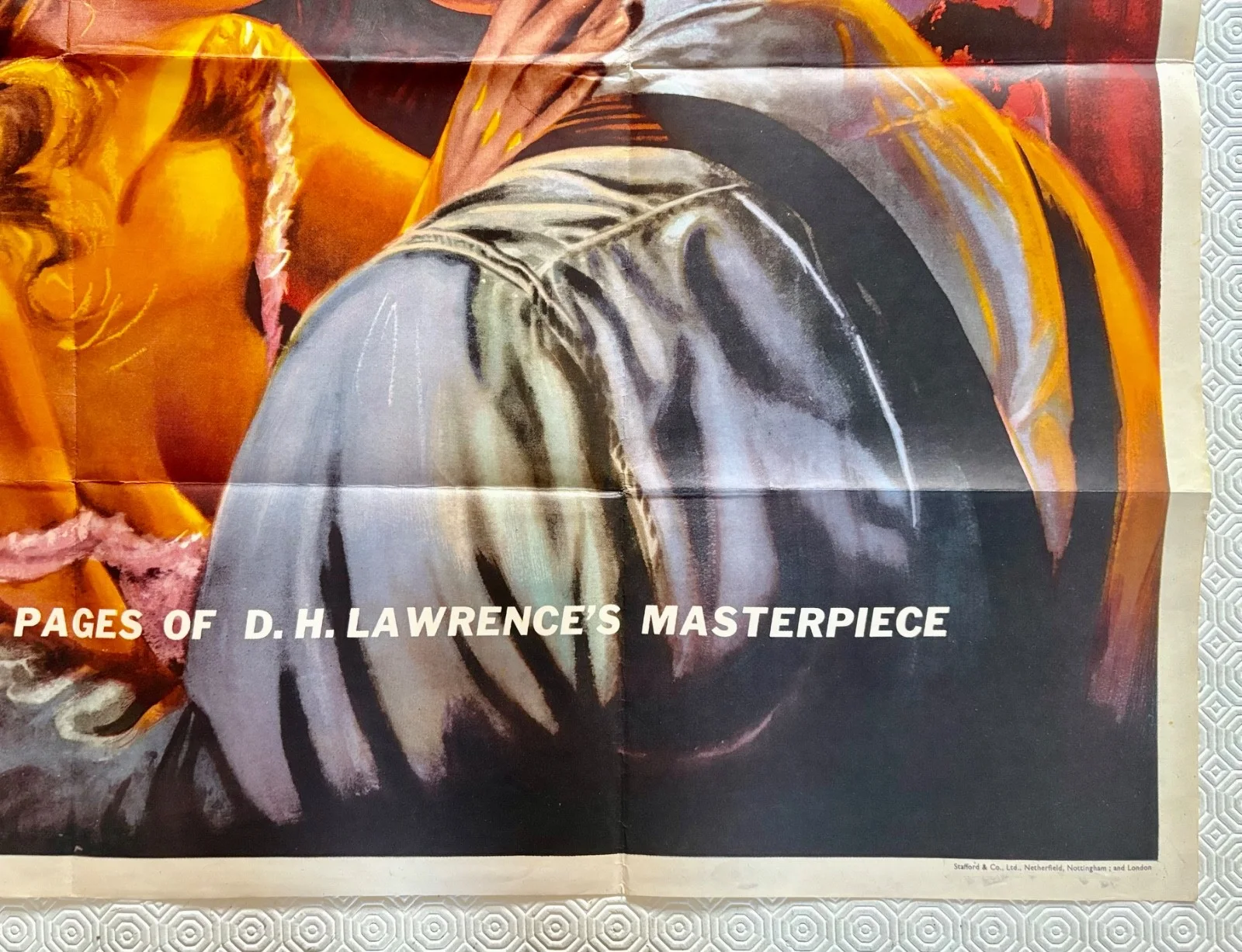 Sons and Lovers Original 1960 Movie Quad Poster Trevor Howard Chantrell Art, изображение 3