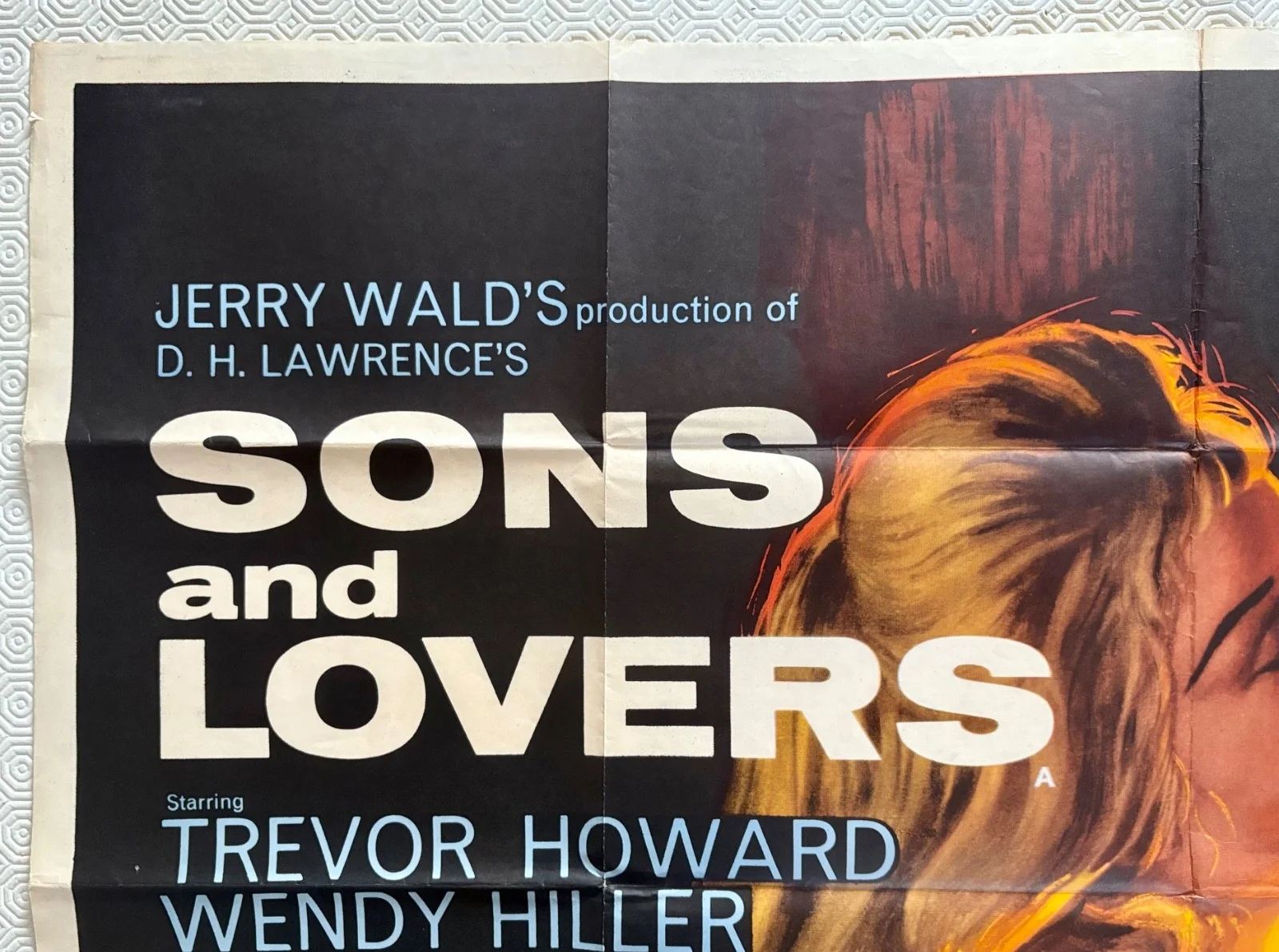Sons and Lovers Original 1960 Movie Quad Poster Trevor Howard Chantrell Art, изображение 5