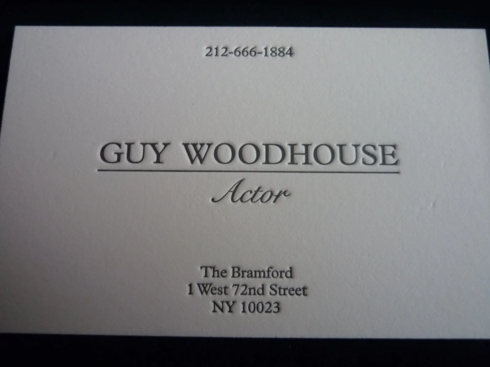 Movie replica prop boxed business card guy woodhouse rosemarys baby actor, изображение 4