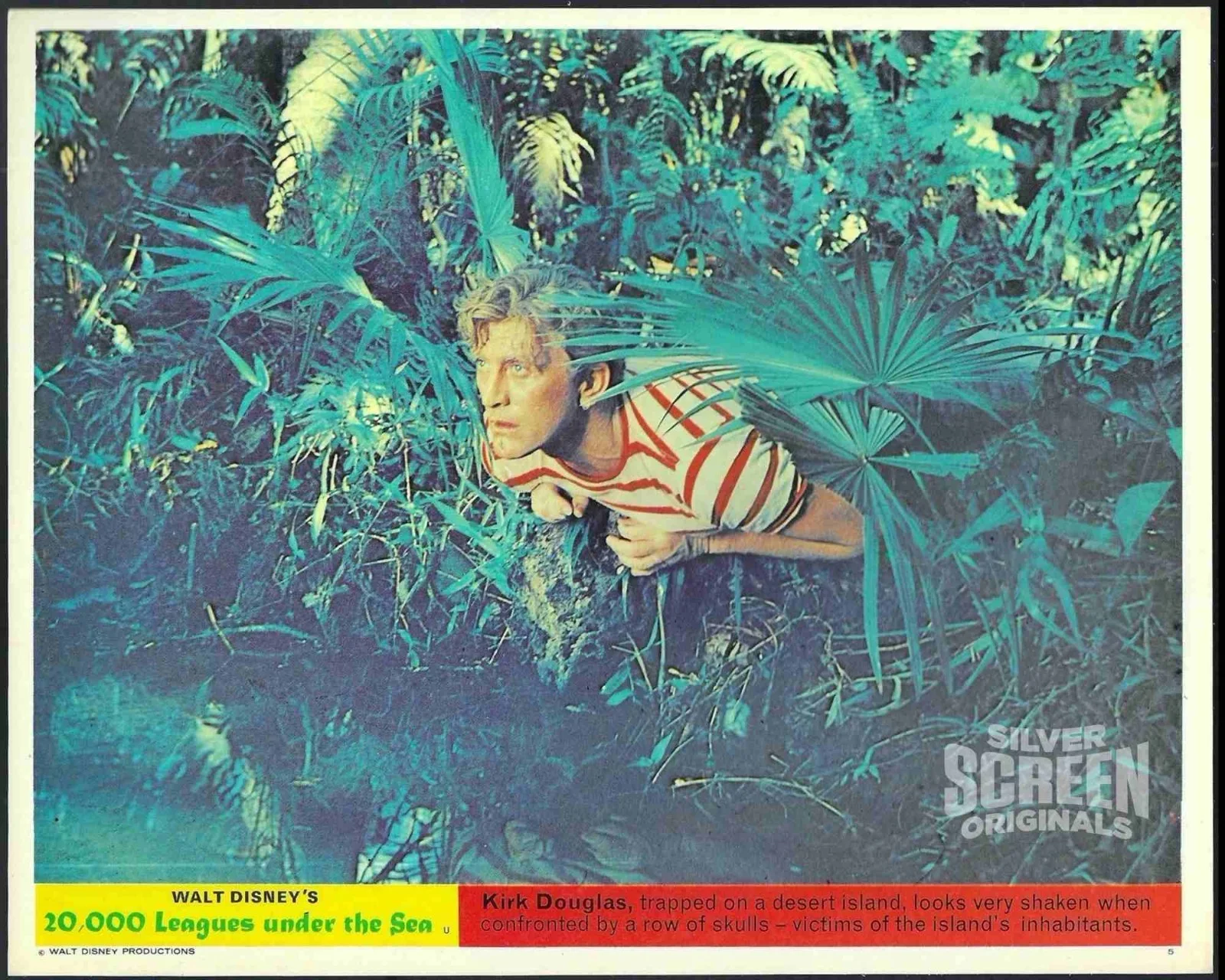 20,000 Leagues Under the Sea 8x ORIGINAL UK FOH Lobby Disney Kirk Douglas RR, изображение 2