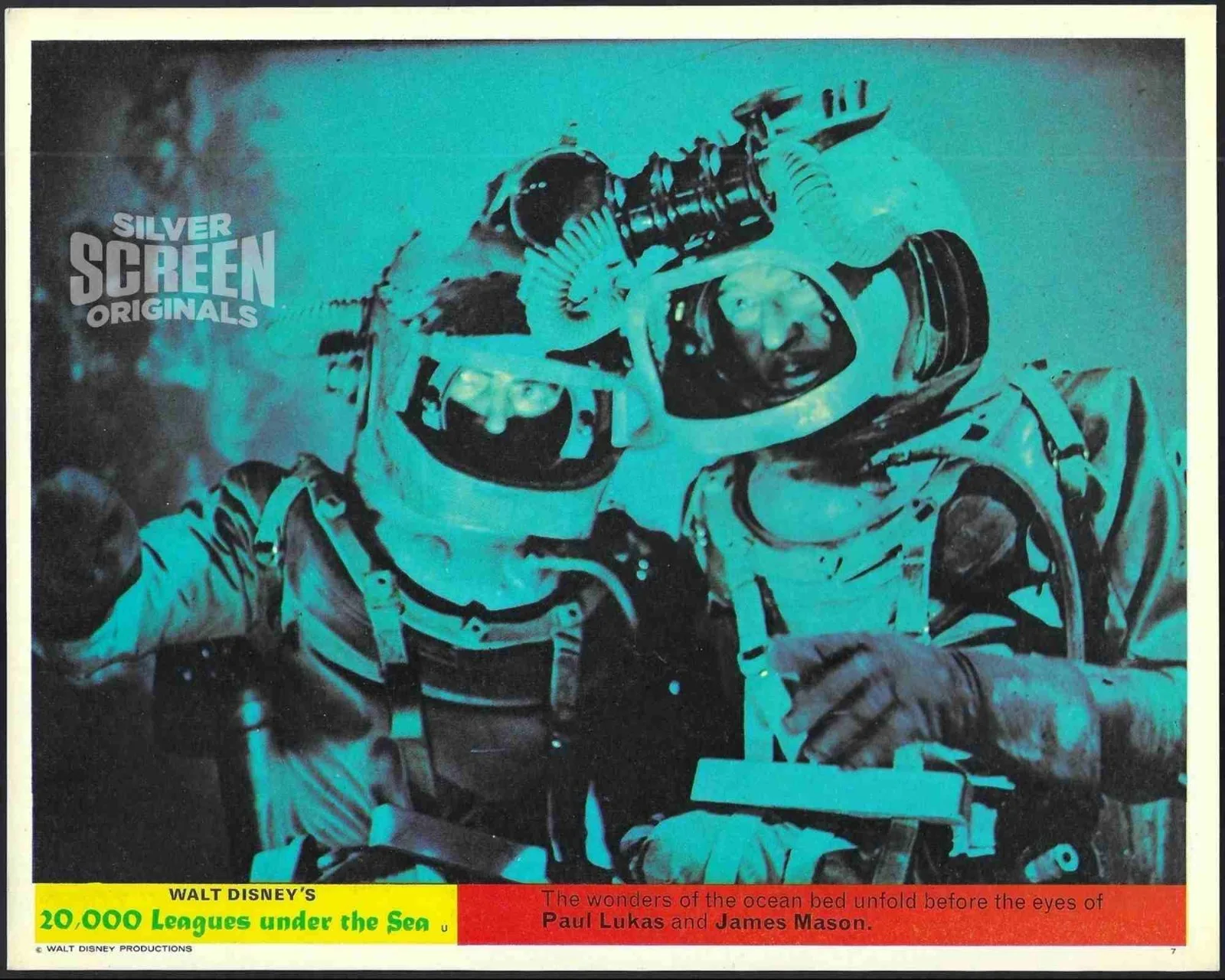 20,000 Leagues Under the Sea 8x ORIGINAL UK FOH Lobby Disney Kirk Douglas RR, изображение 3