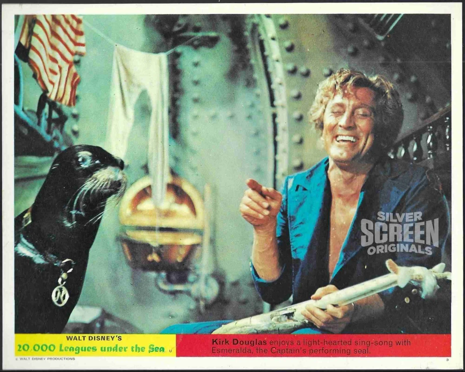 20,000 Leagues Under the Sea 8x ORIGINAL UK FOH Lobby Disney Kirk Douglas RR, изображение 5