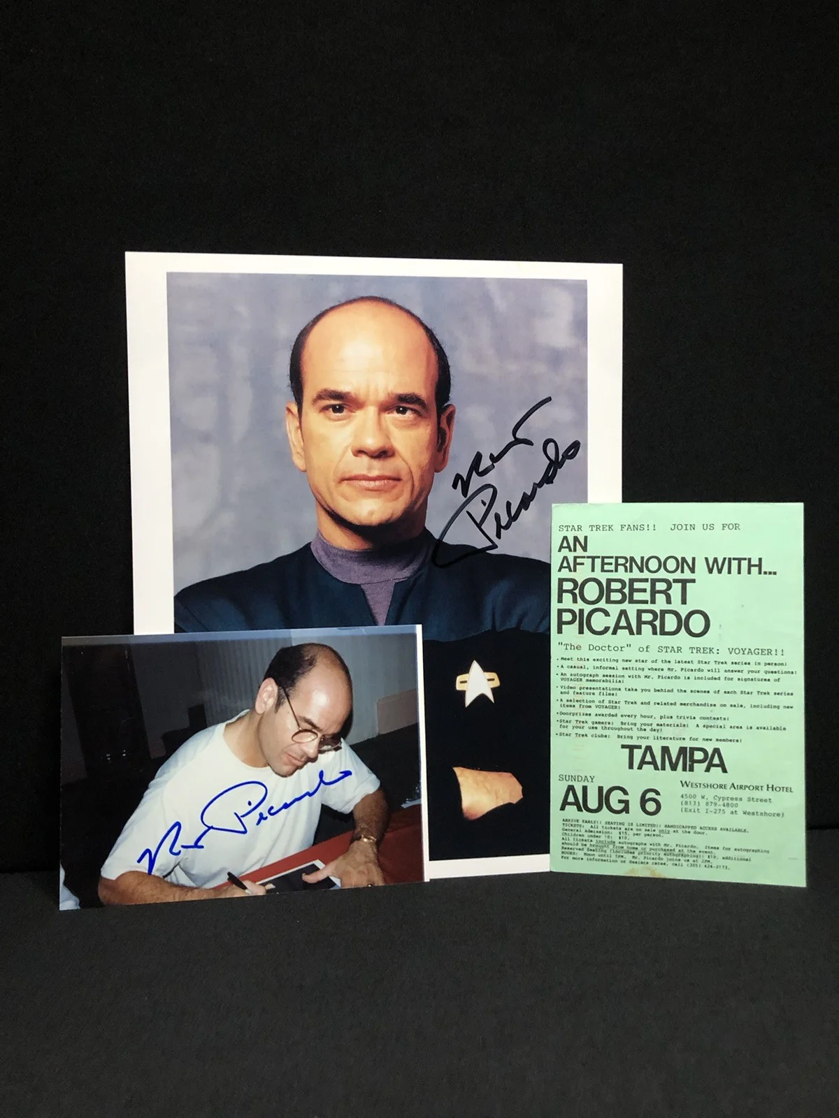 Robert Picardo — Signed 2x Robert Picardo “The Doctor” Star Trek: Voyager Autographed 8x10 & 4x6