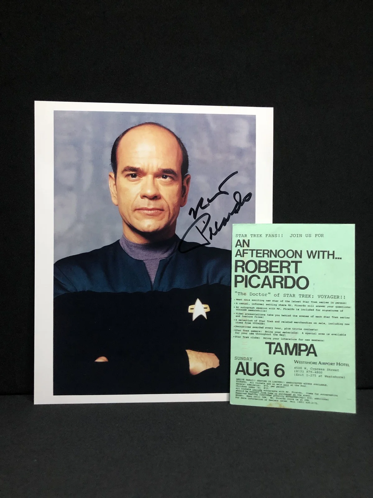 Robert Picardo — Signed 2x Robert Picardo “The Doctor” Star Trek: Voyager Autographed 8x10 & 4x6, изображение 3
