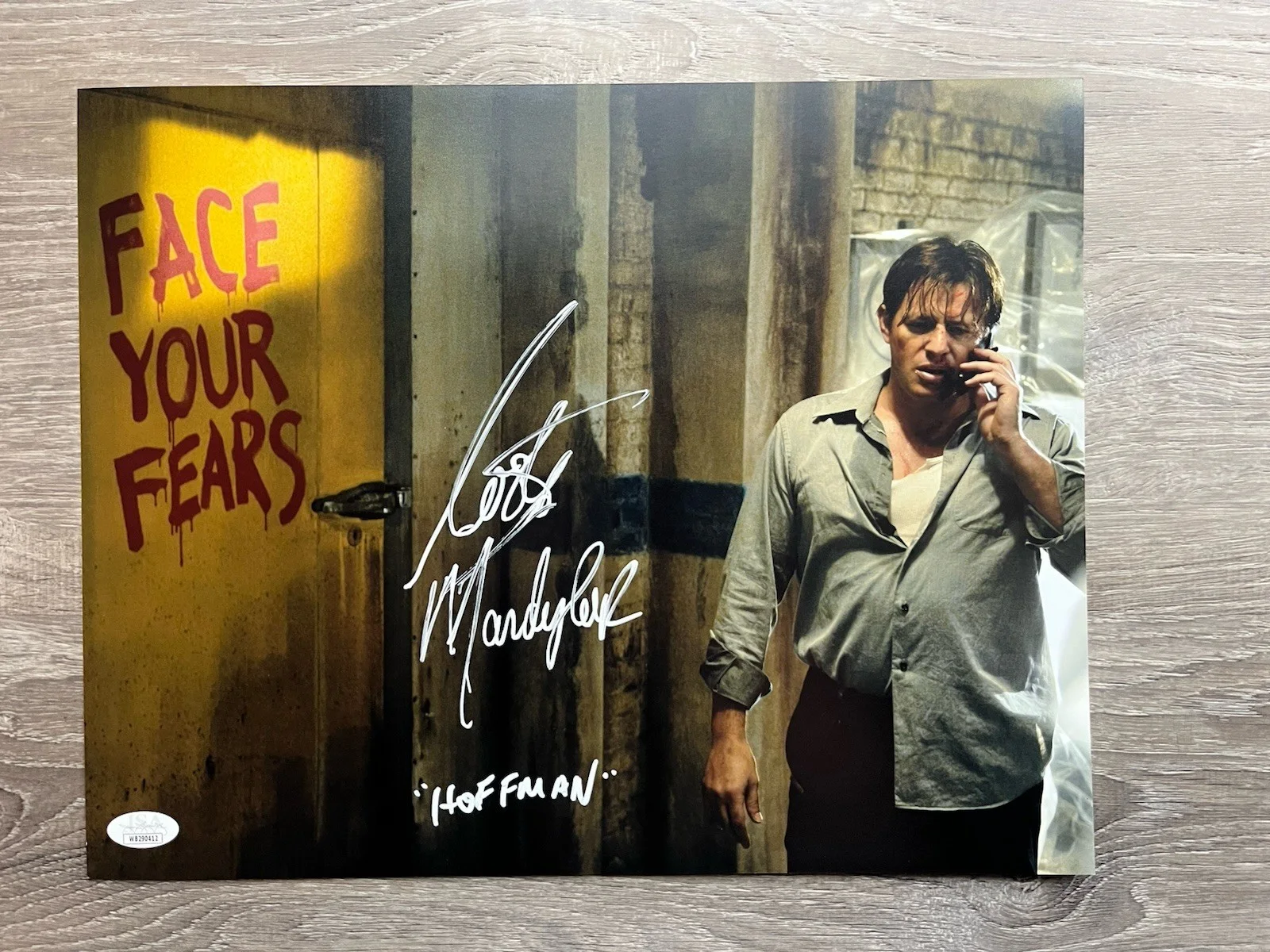 Costas Mandylor — Costas Mandylor Signed Saw 11x14 Photo JSA COA Detective Hoffman Jigsaw Horror, image 2