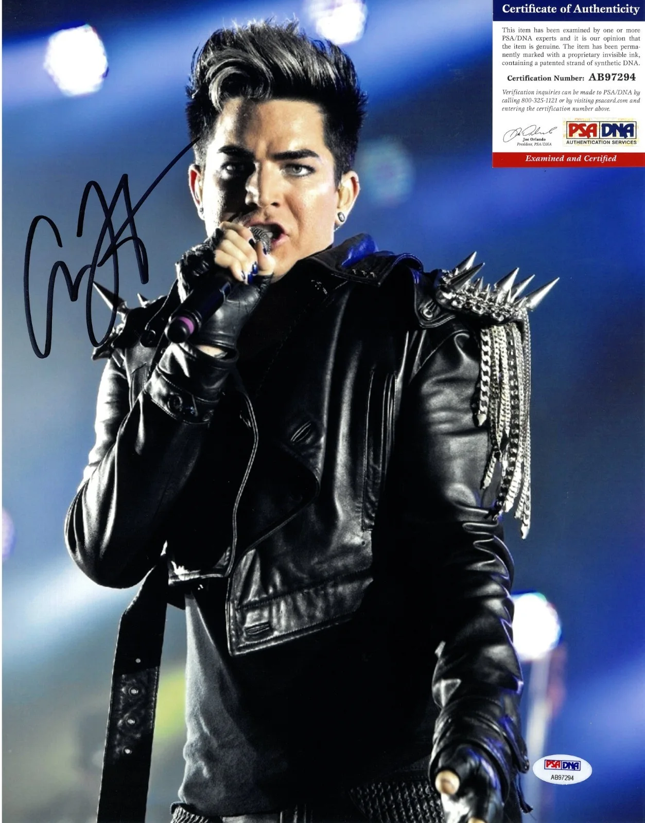 Adam Lambert Signed 11x14 Photo PSA/DNA COA Autographed Queen American Idol, изображение 2